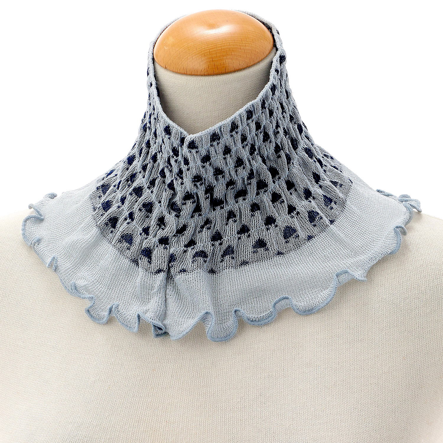 日本製 ネックカバードット 春夏素材 - 画像1