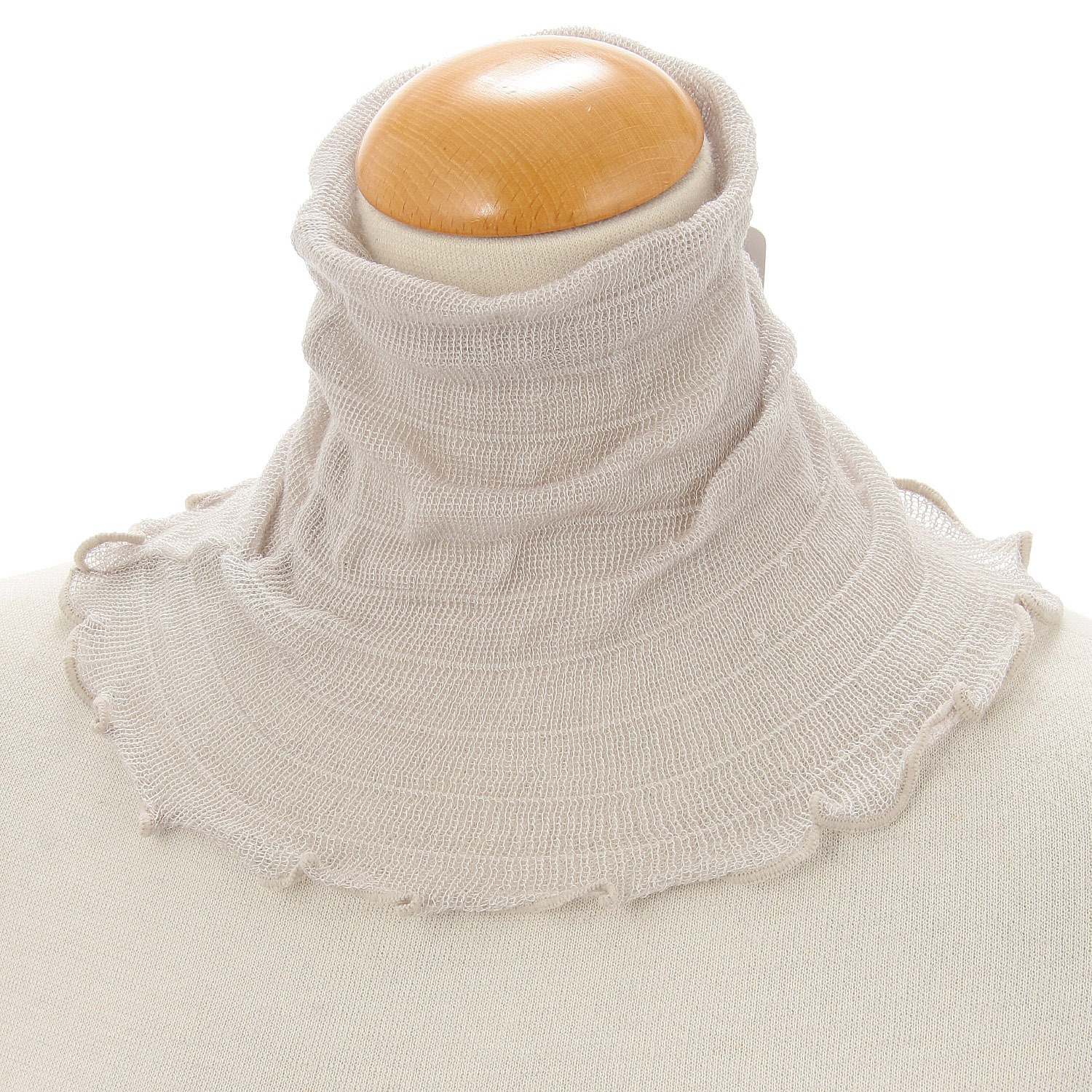 日本製 シルク混ネックカバー 無地 - 画像2