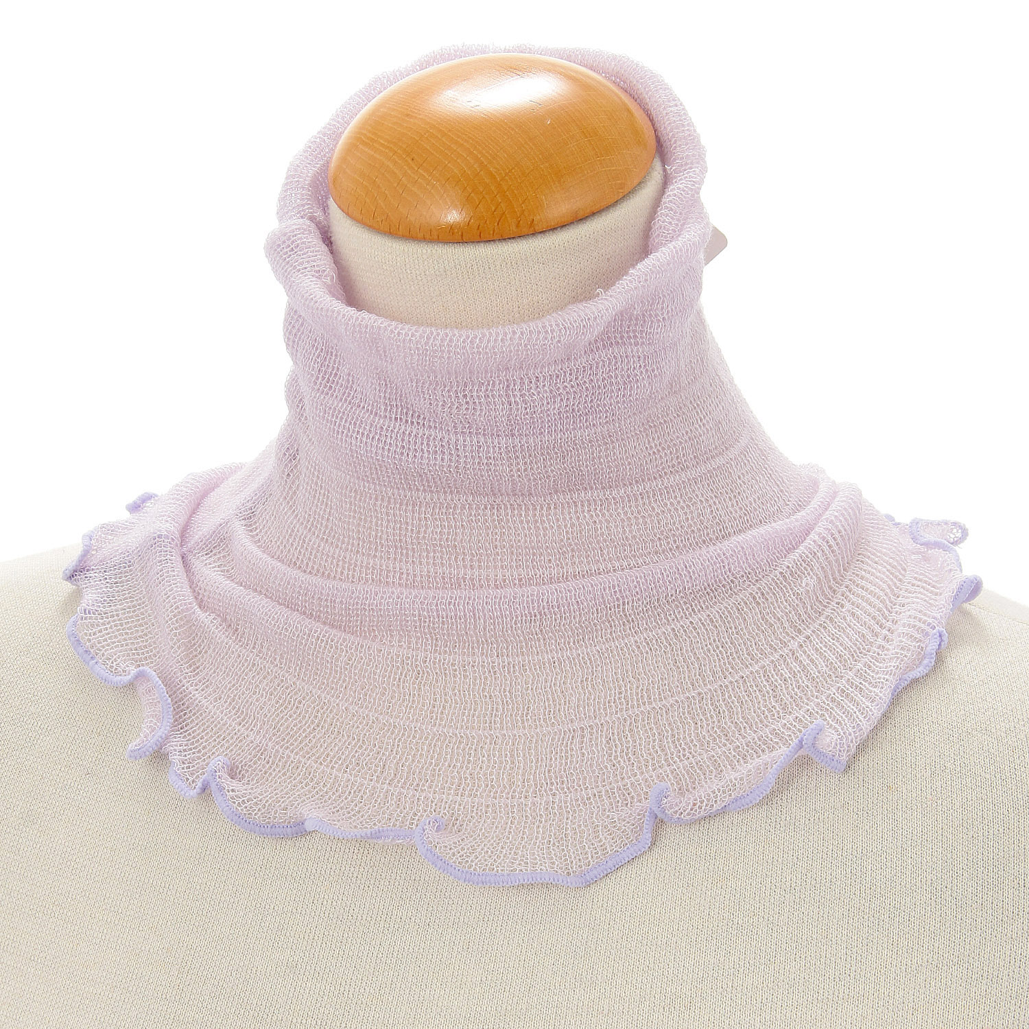 日本製 シルク混ネックカバー 無地 - 画像3