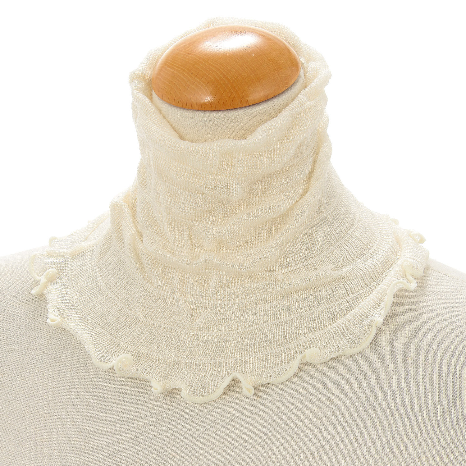 日本製 シルク混ネックカバー 無地