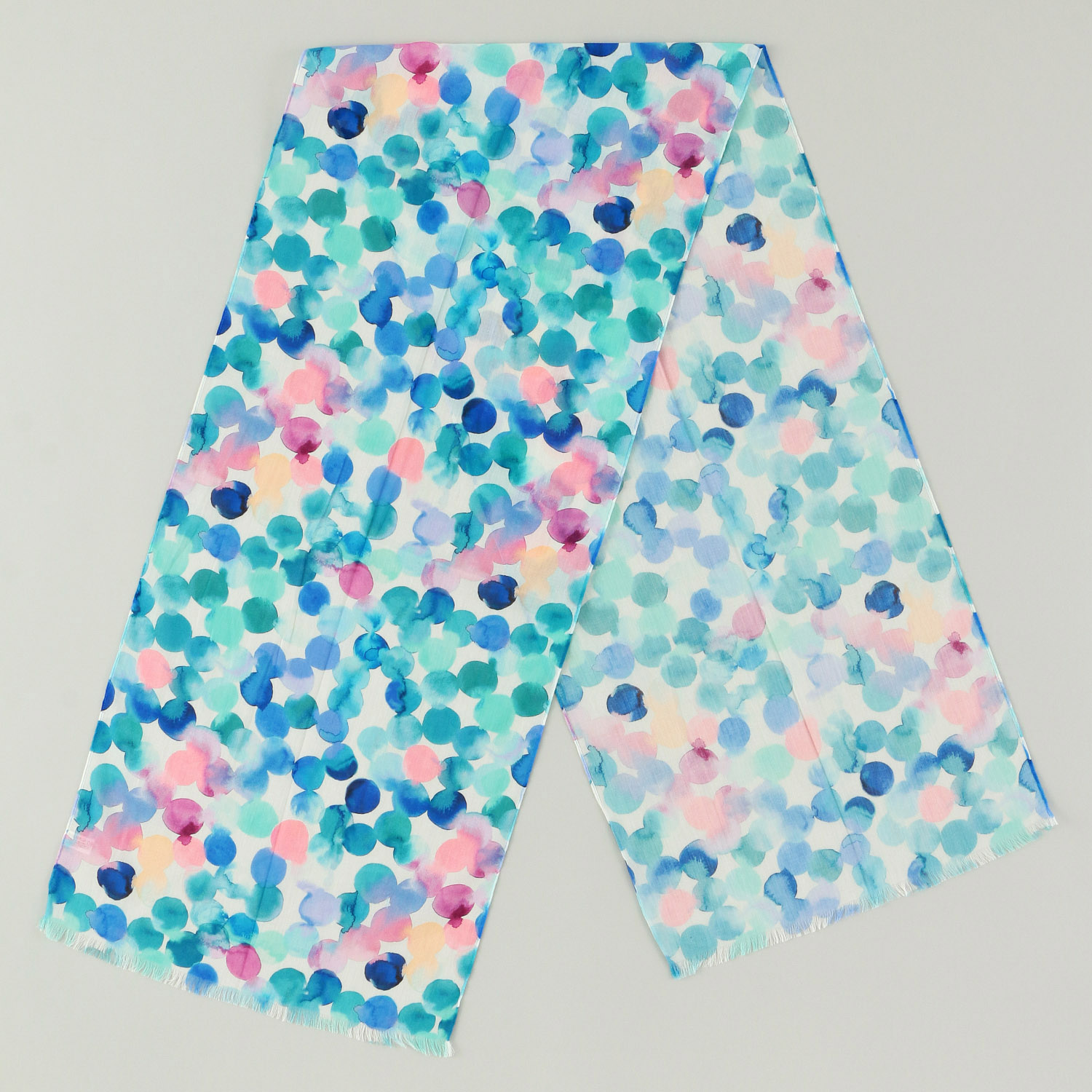 コットン細UVストール メルトドット柄 - 画像4