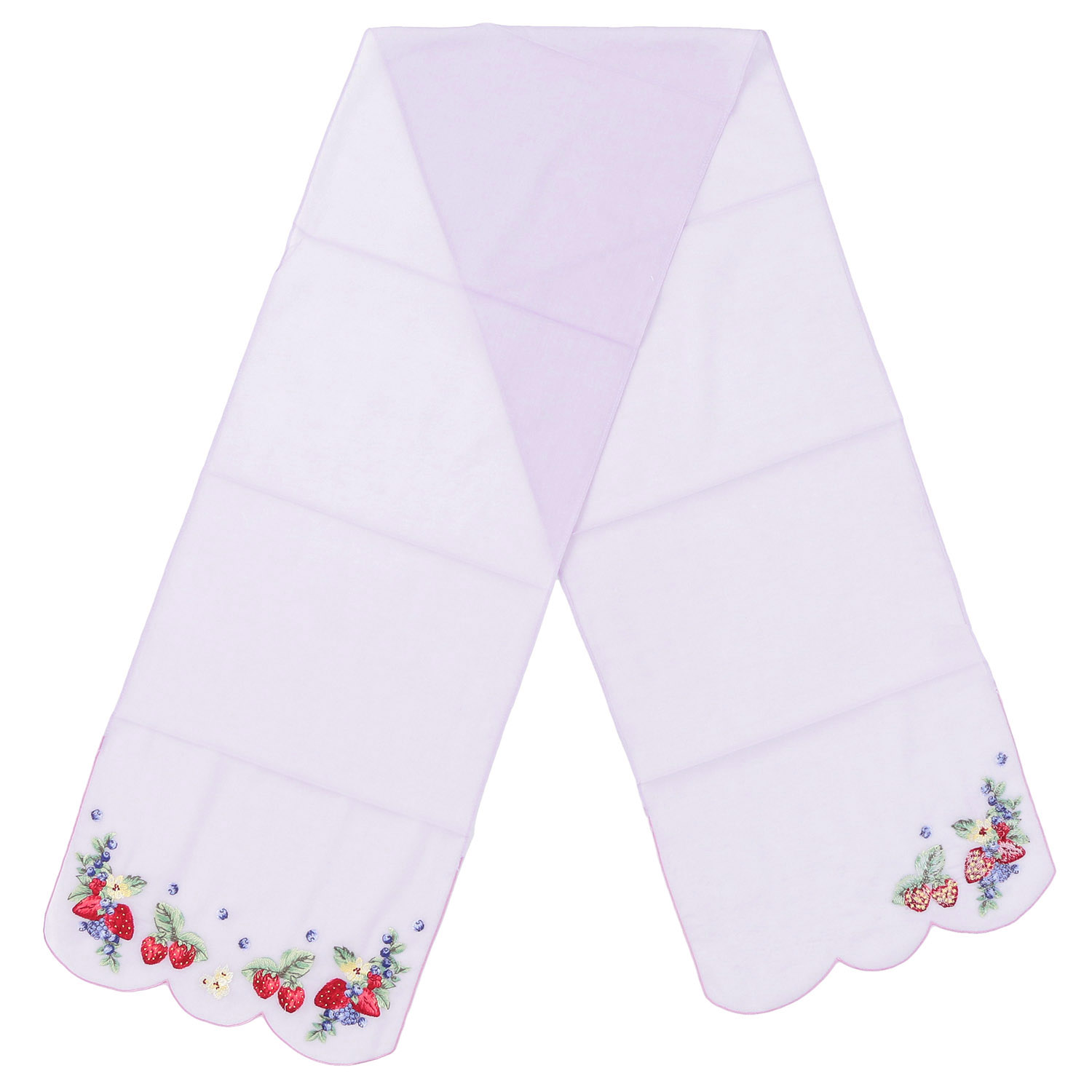 スカラップ刺繍ストール フルーツ柄 - 画像4