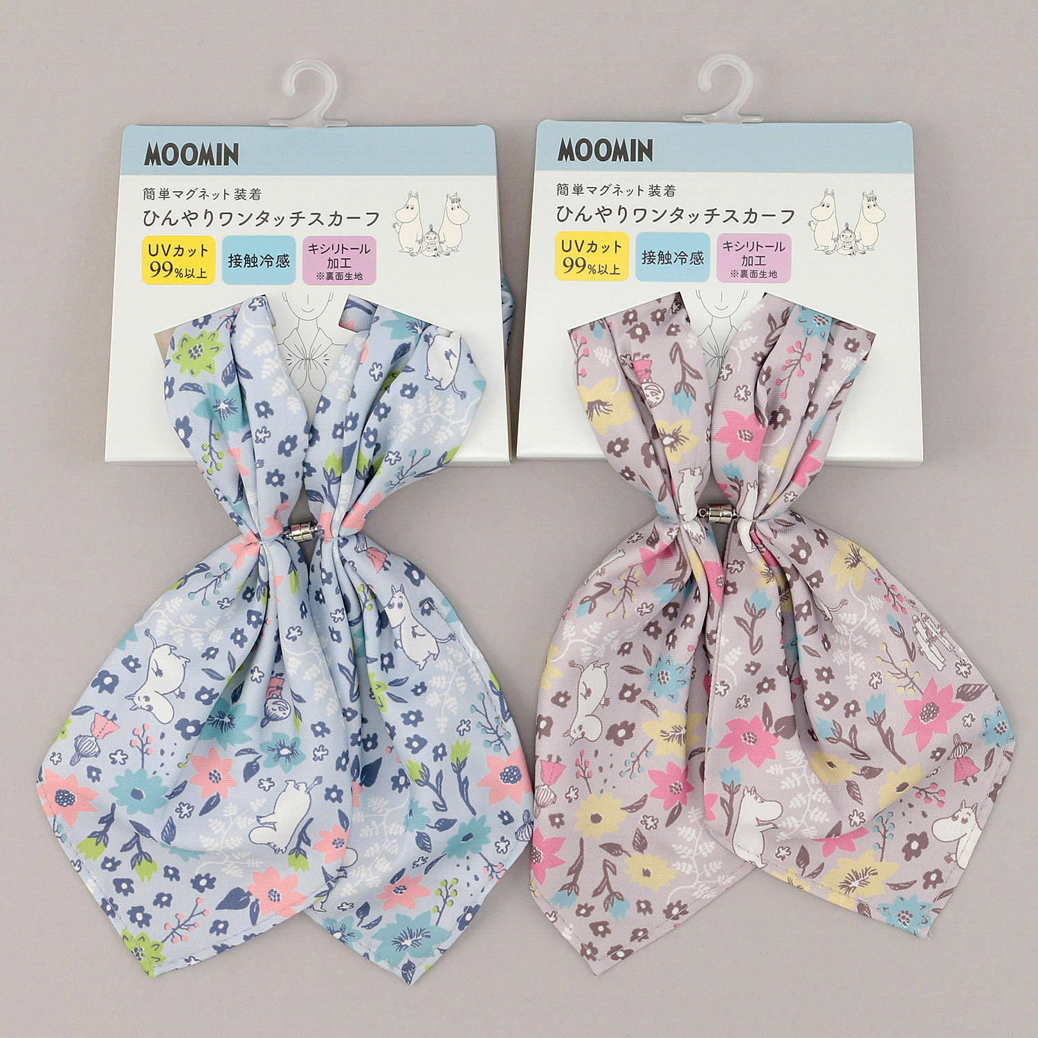 MOOMIN ひんやりワンタッチスカーフ 小さな幸せ - 画像1