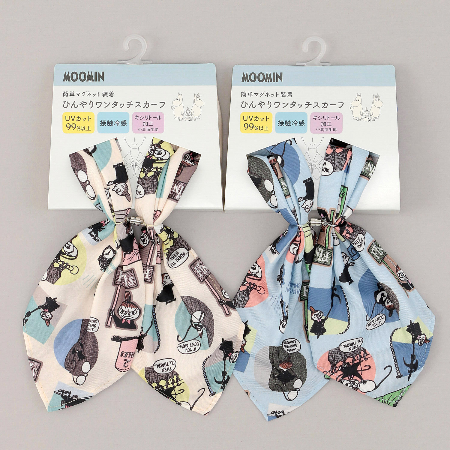 MOOMIN ひんやりワンタッチスカーフ リトルミイバッジ - 画像1