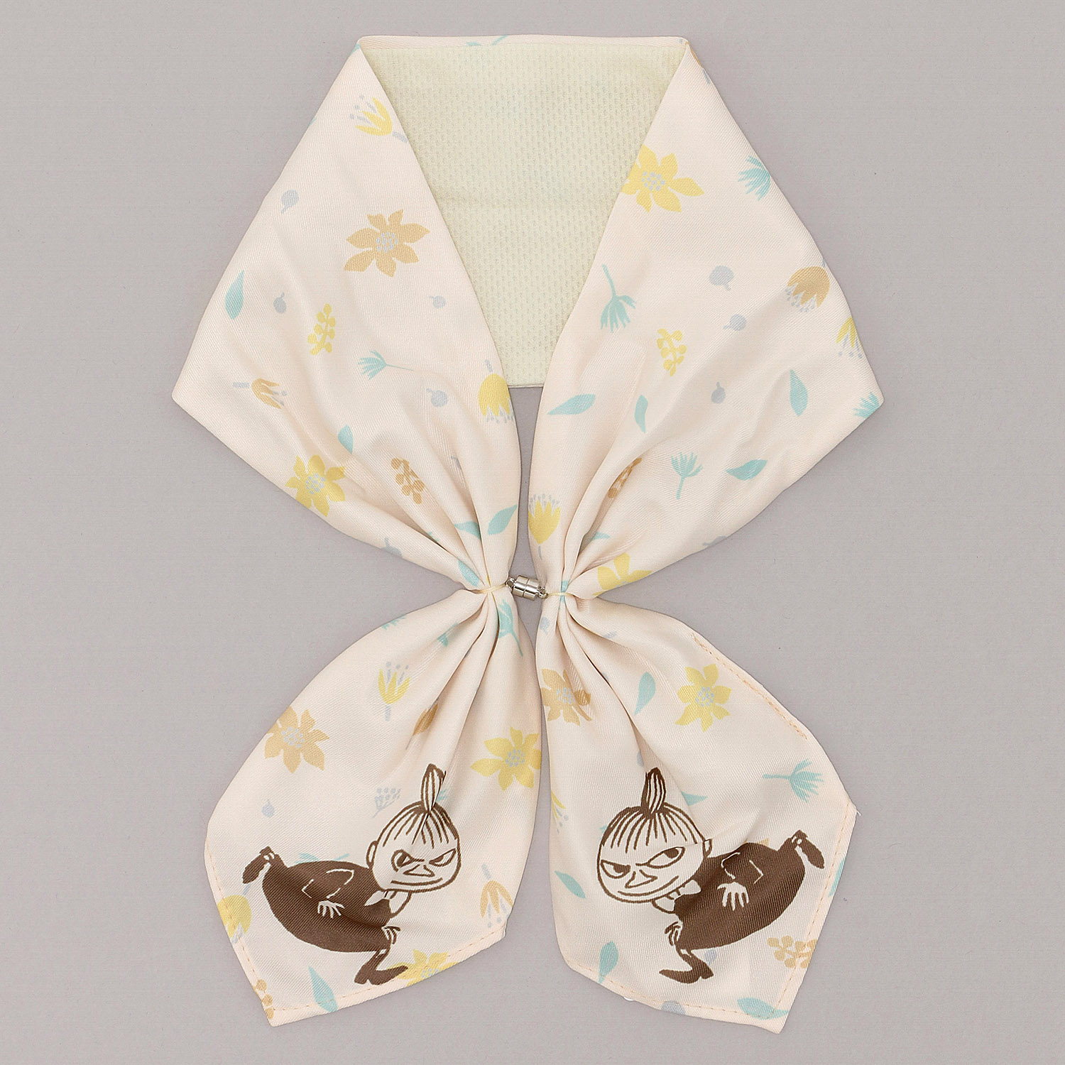 MOOMIN ひんやりワンタッチスカーフ 花とリトルミイ - 画像2