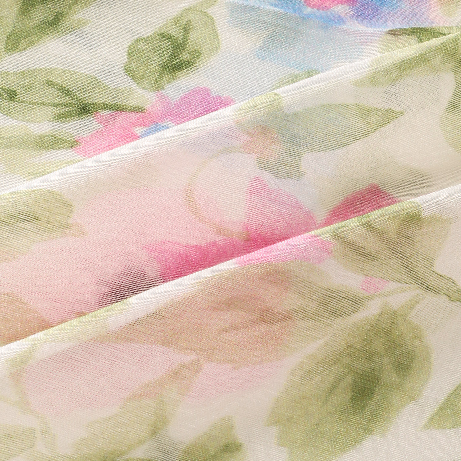 インド製 シルク混花柄プリントストール - 画像5