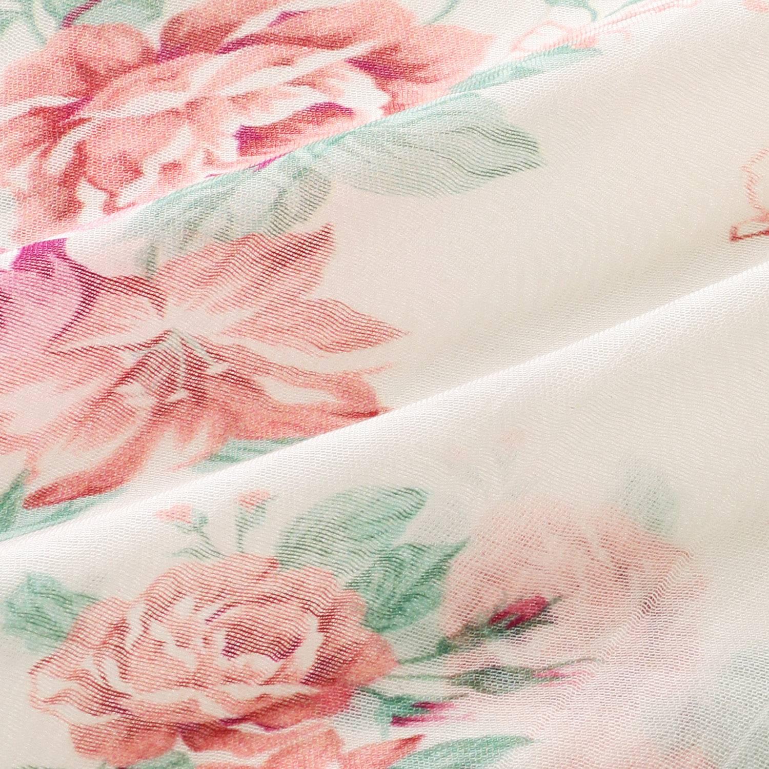 インド製 シルク混花柄プリントストール - 画像3