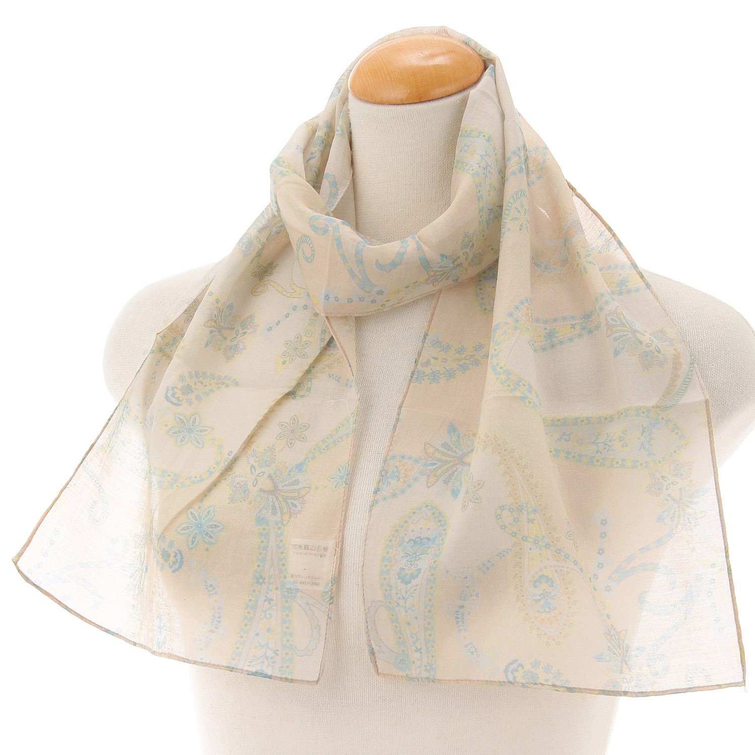 インド コットンシルクストール ペイズリー