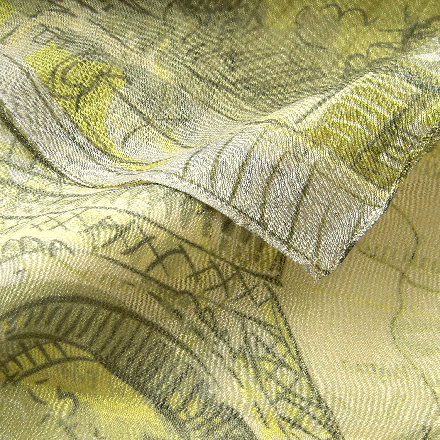 インド コットンシルクストール エッフェル塔 - 画像4