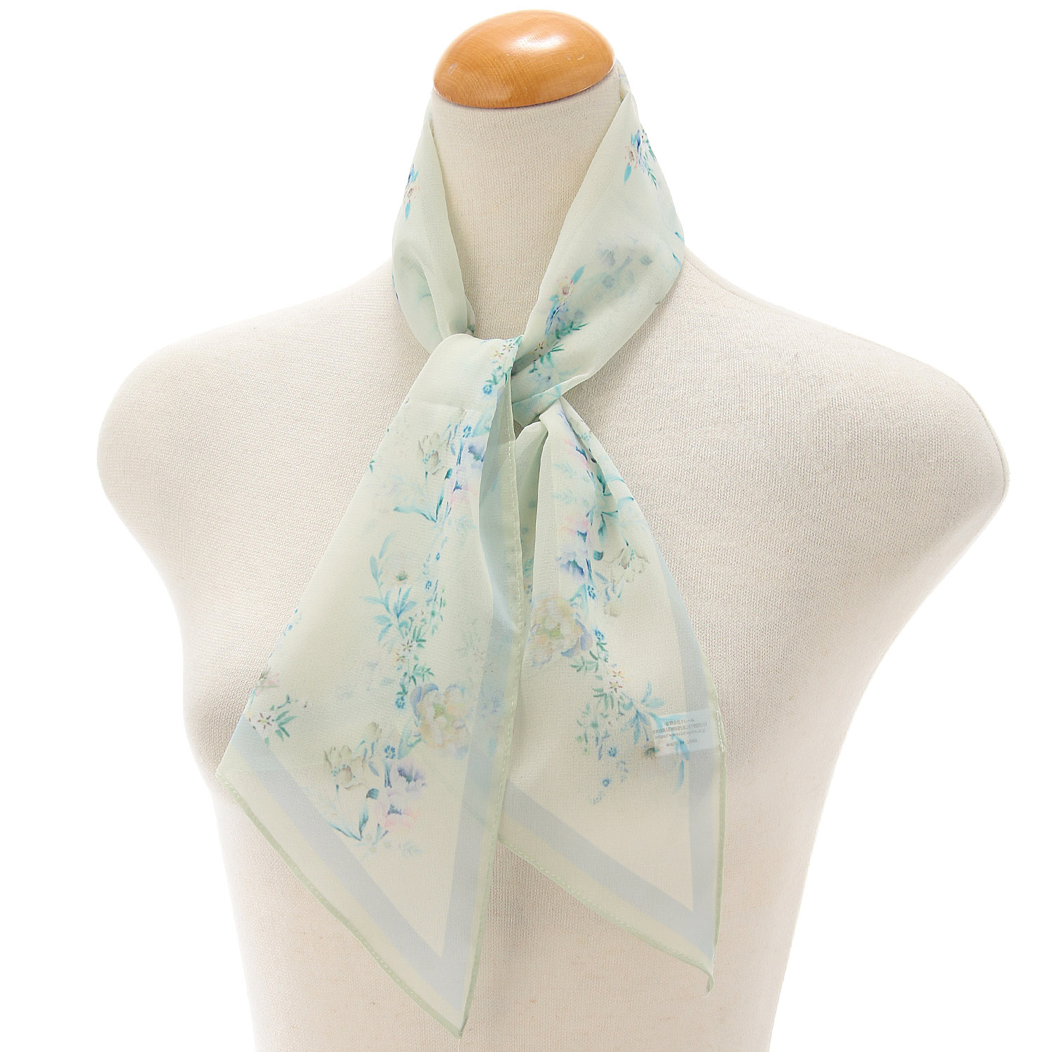 接触冷感フラワー剣先ストール - 画像2