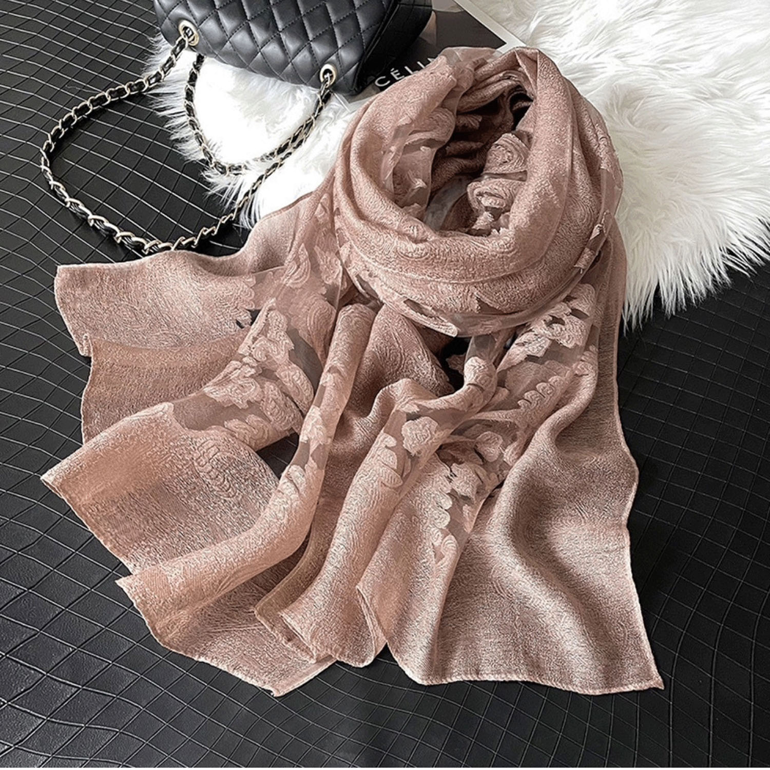 カラーオーガンジーストール - 画像3