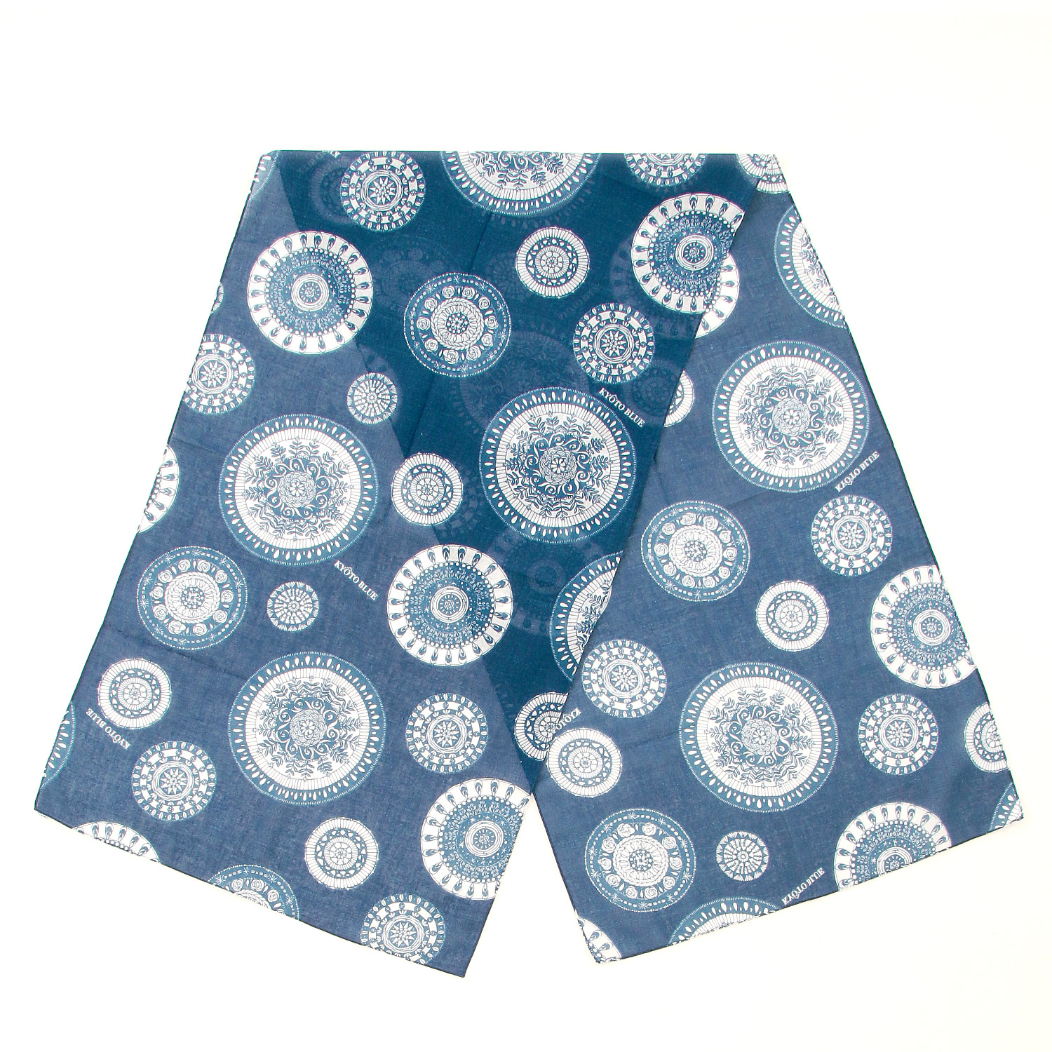 日本製 KYOTO BLUE ガーゼチーフ - 画像2