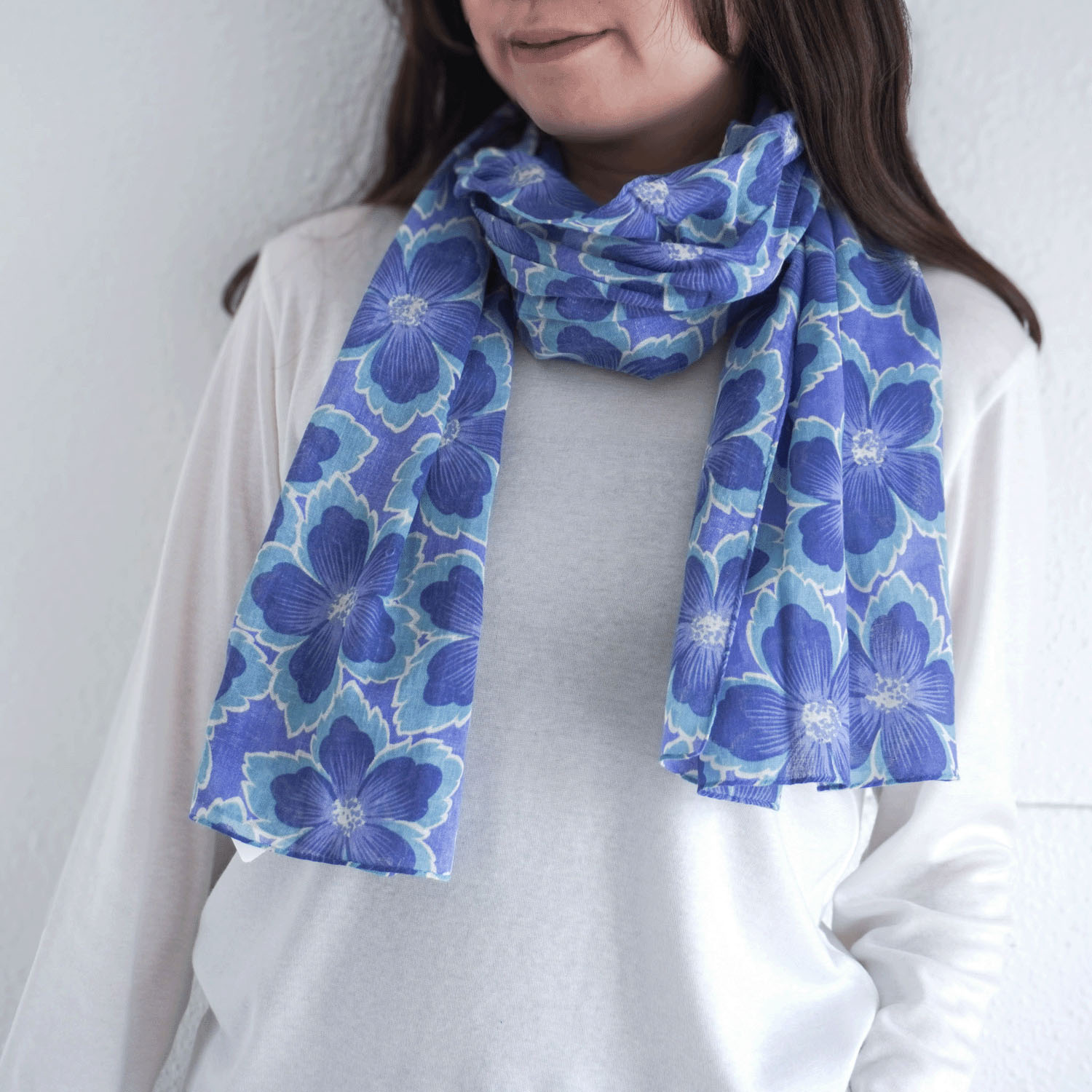 日本製 ガーゼチーフ 花卉（かき）