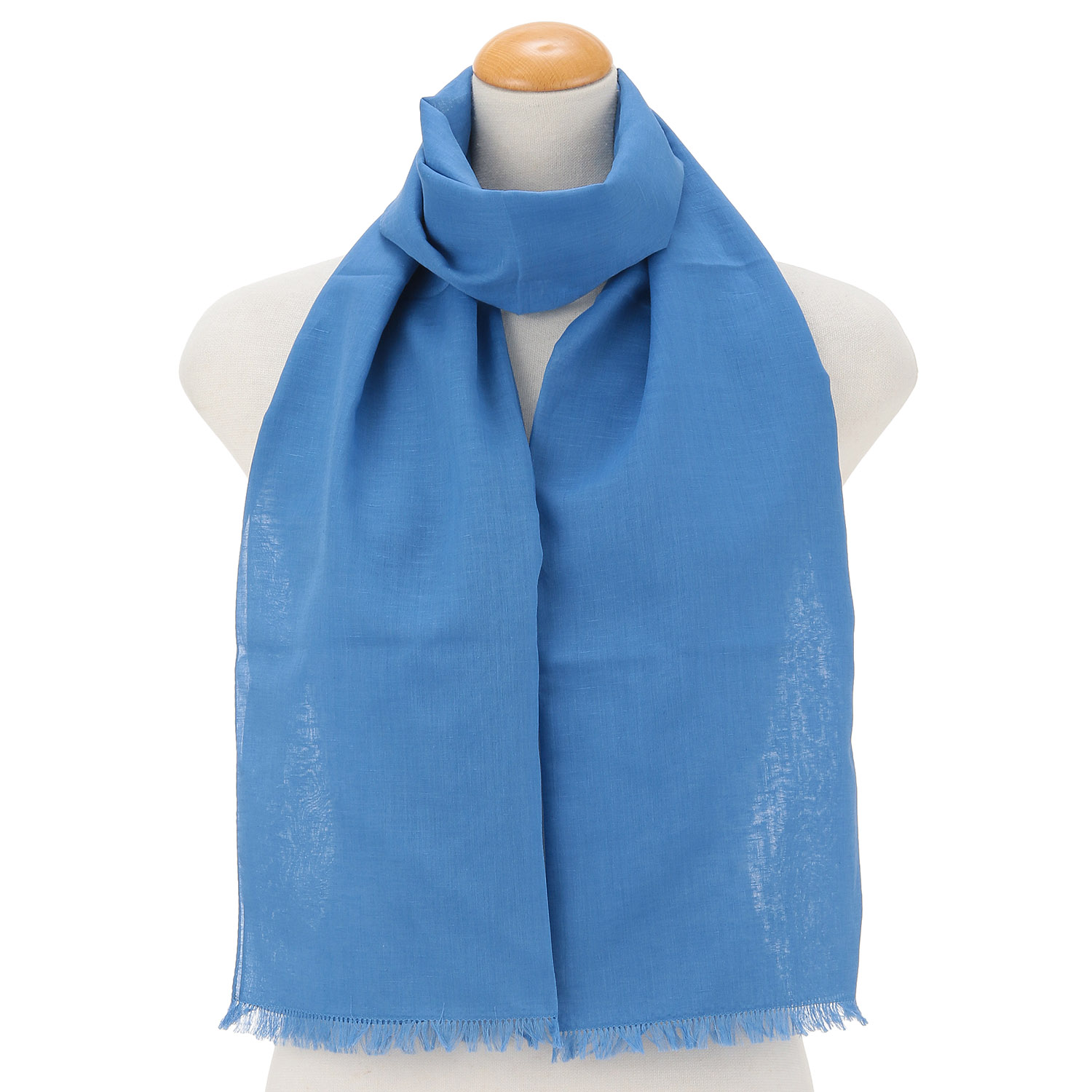 日本製 KYOTO BLUE 綿麻ボタニカルダイストール - 画像5