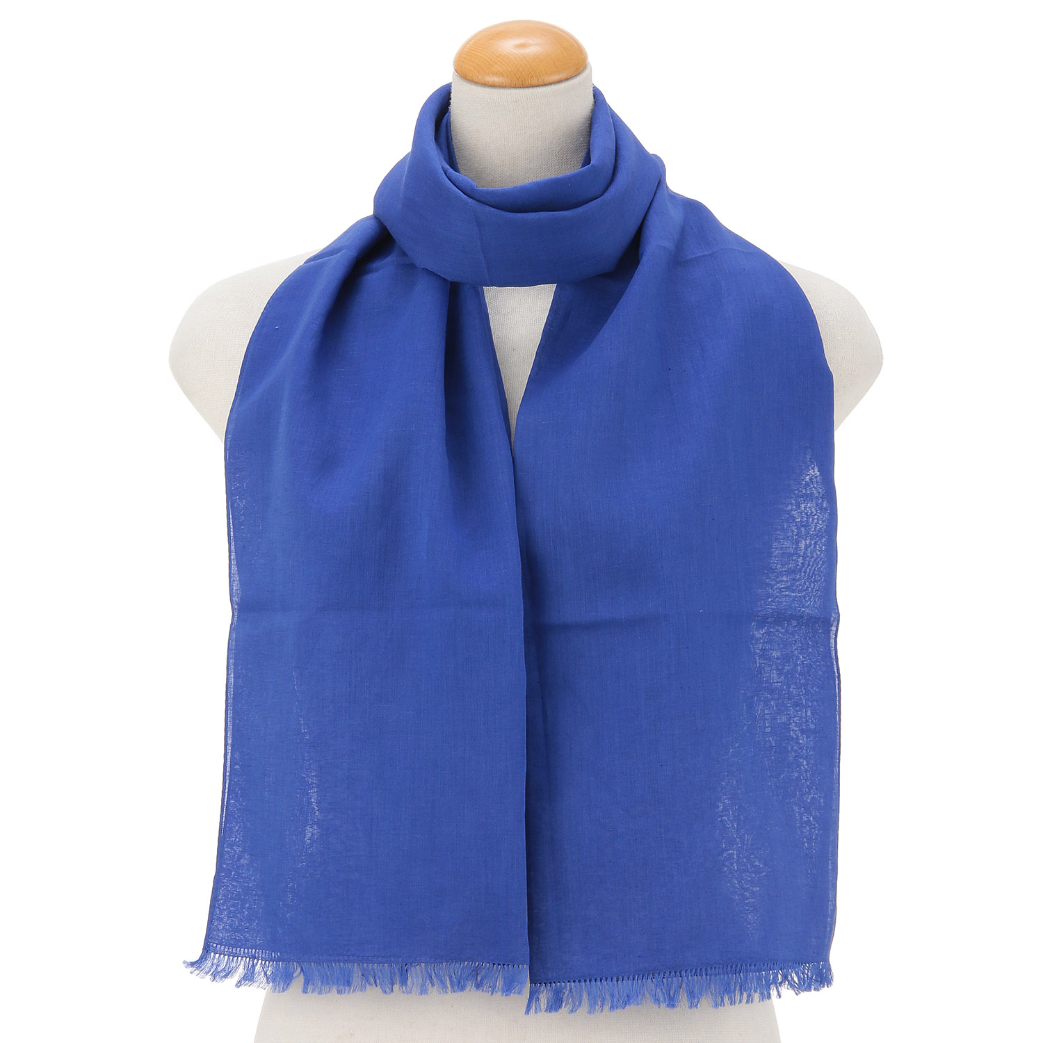 日本製 KYOTO BLUE 綿麻ボタニカルダイストール - 画像7