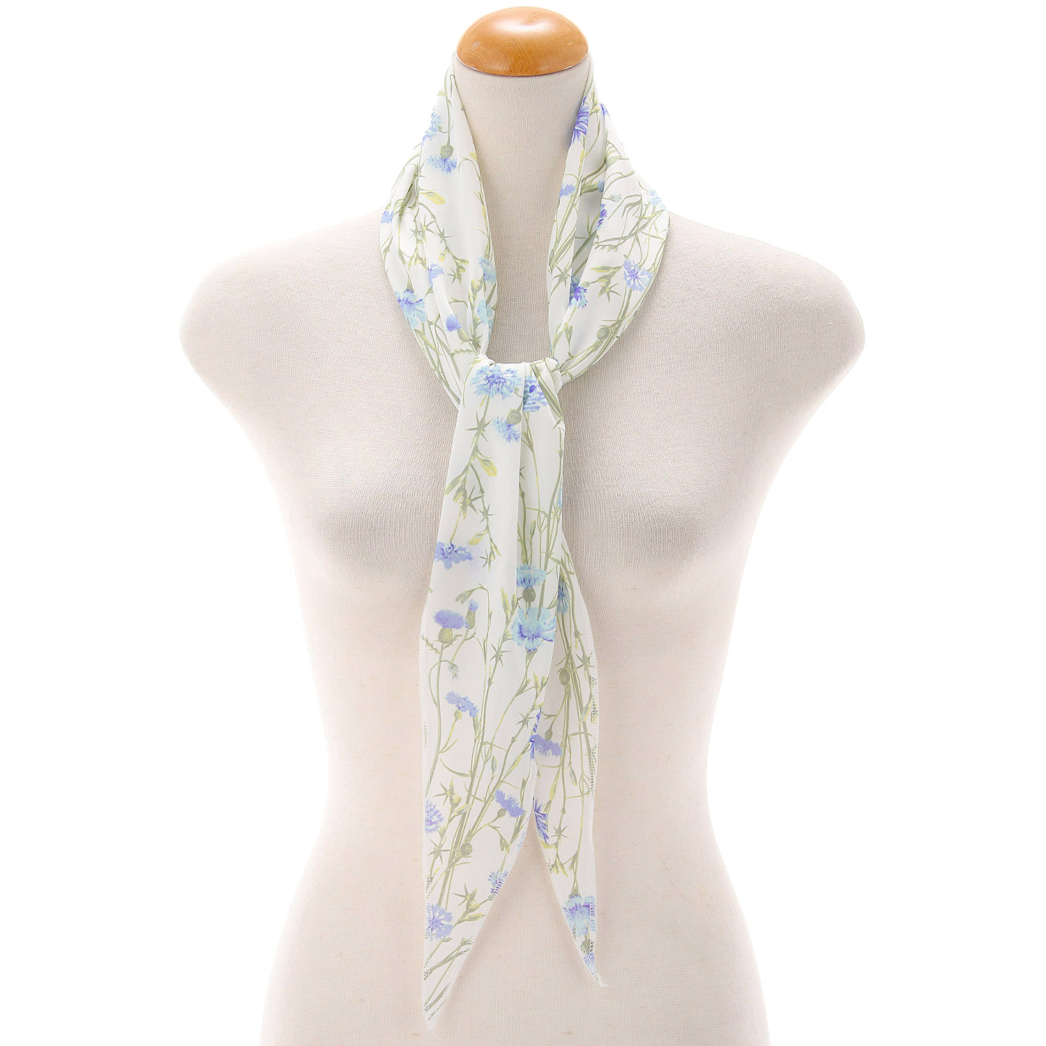 ひんやりひし形スカーフ ボタニカル柄 - 画像1