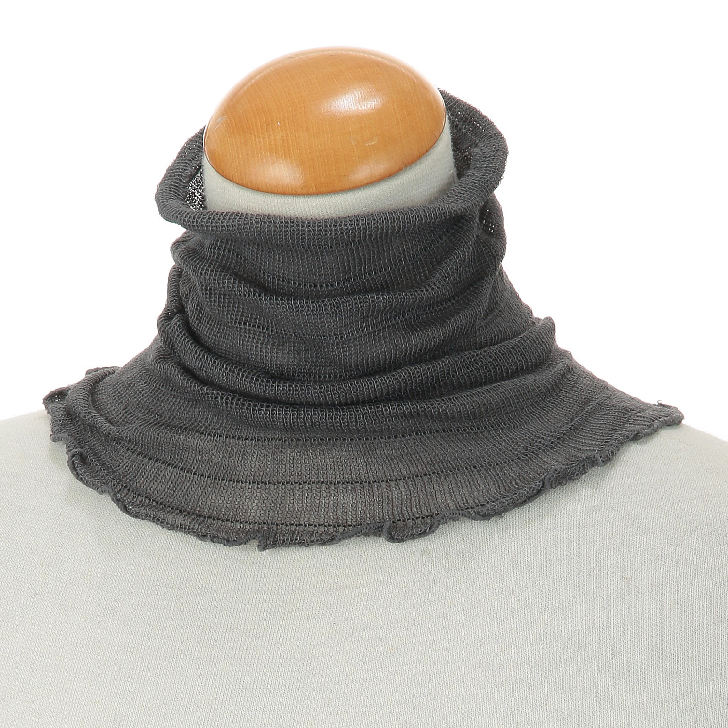 日本製 シルク混ネックカバー 無地 - 画像2