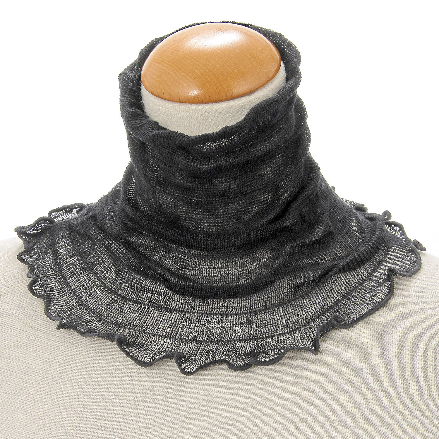 日本製 シルク混ネックカバー 無地 - 画像6