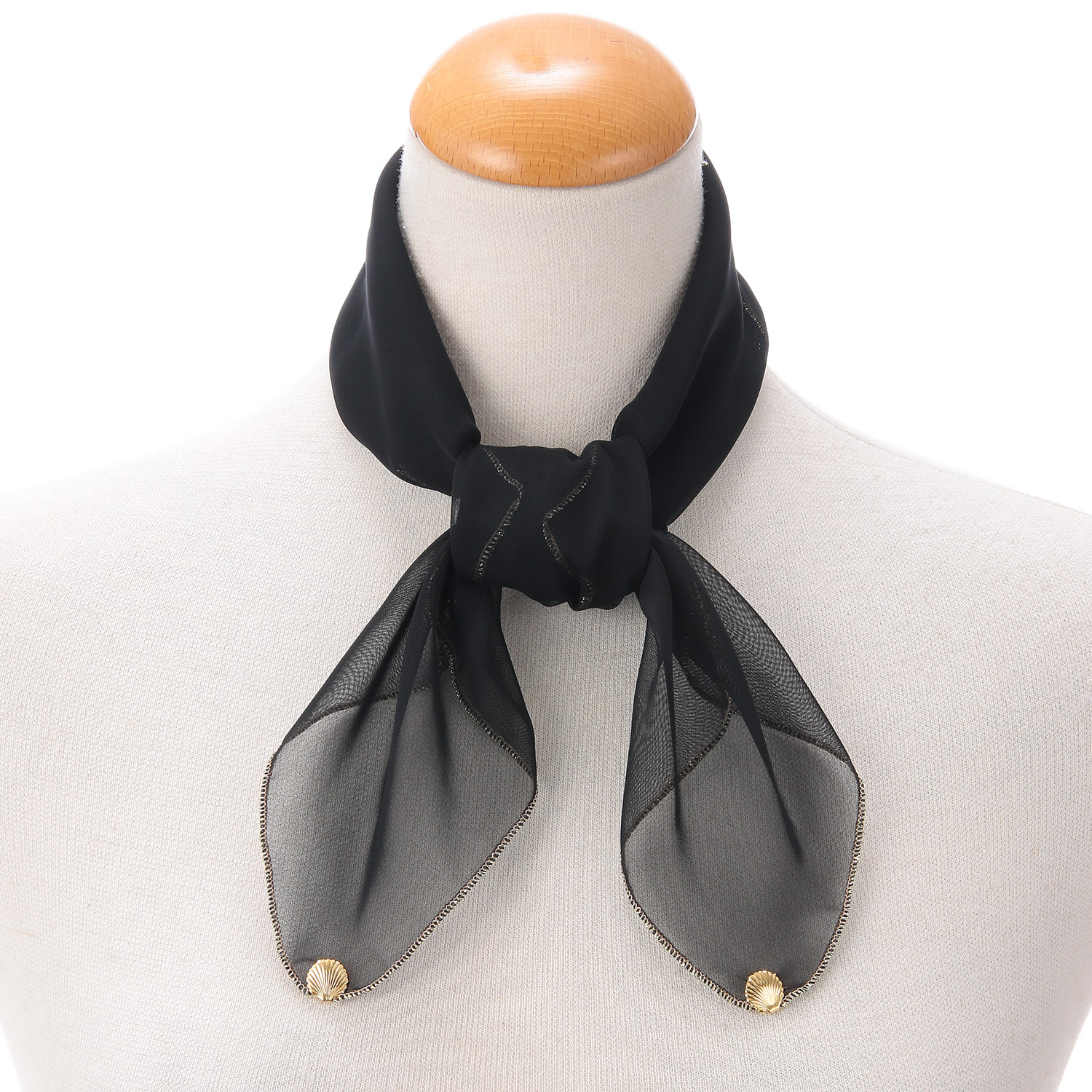 日本製 ポリエステルシフォンスカーフ 52×52 - 画像1