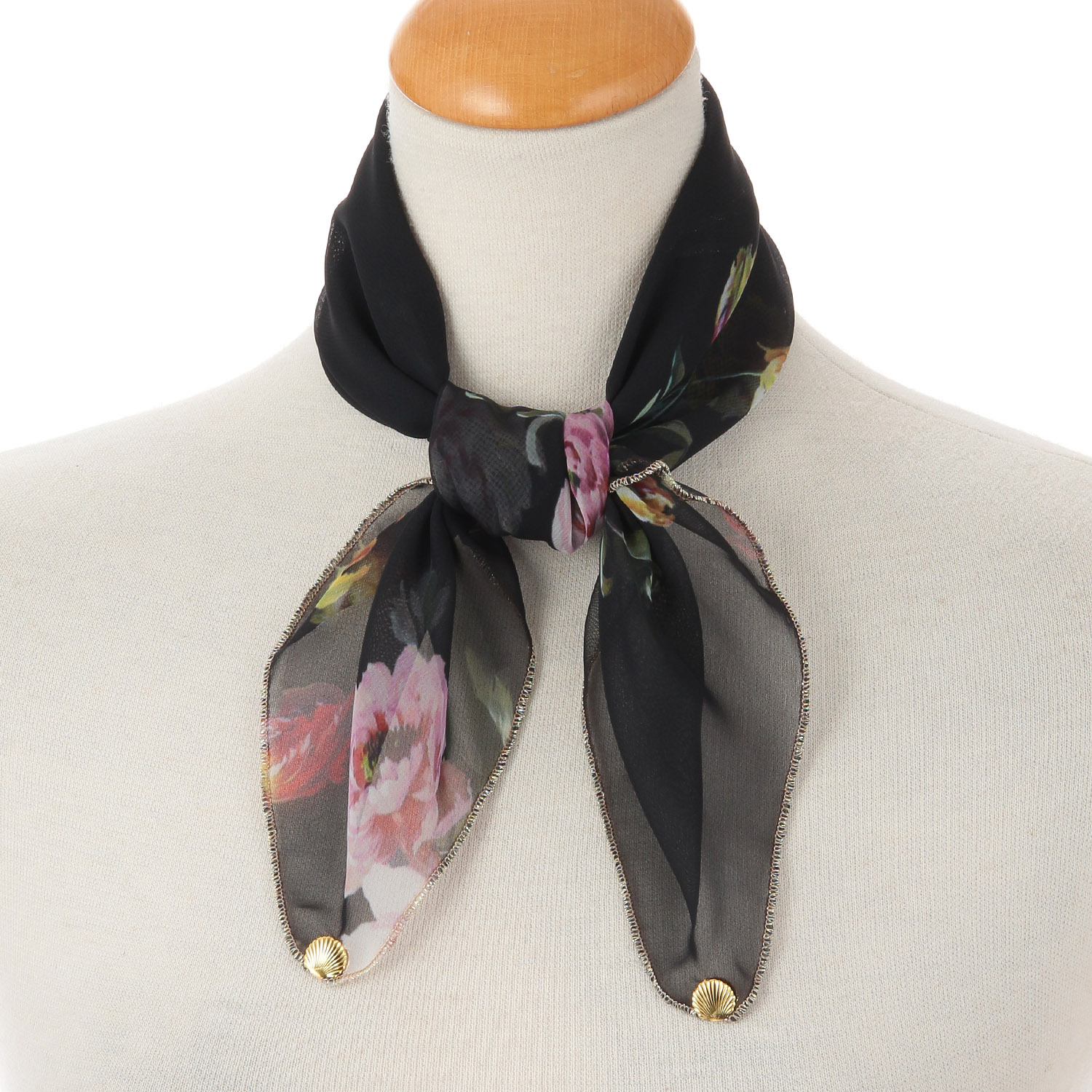 日本製 プリントポリエステルシフォンスカーフ 52×52 - 画像22