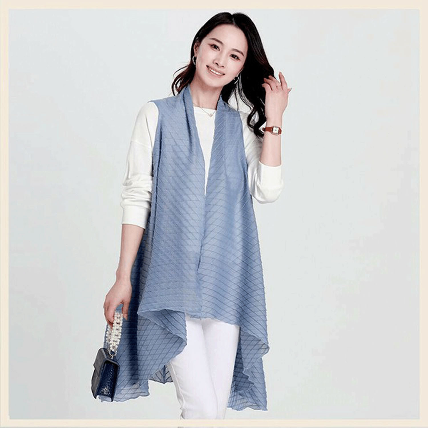 2way格子柄ストール - 画像12