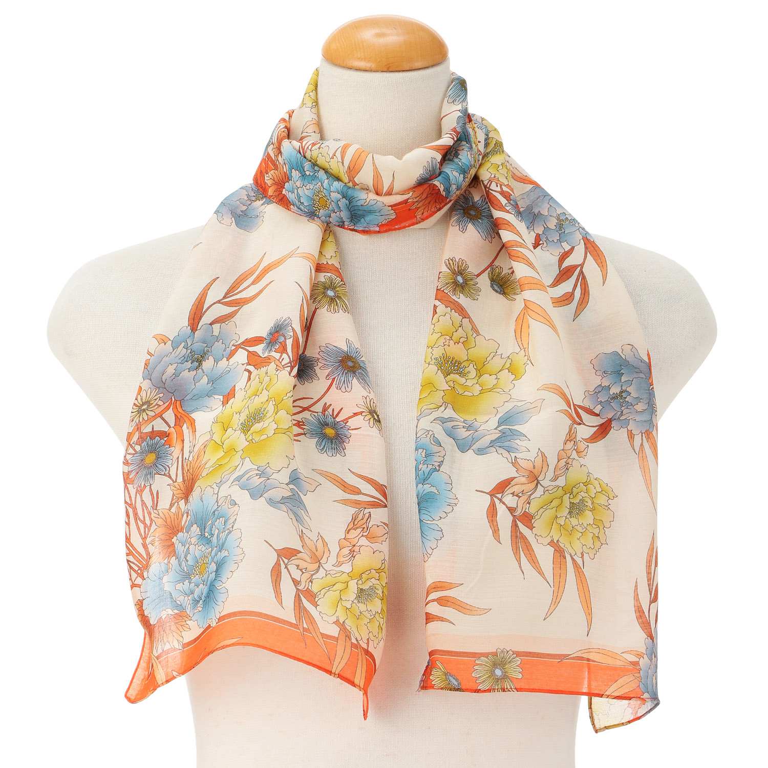 インド製 キュプラ混接触冷感ストール - 画像2