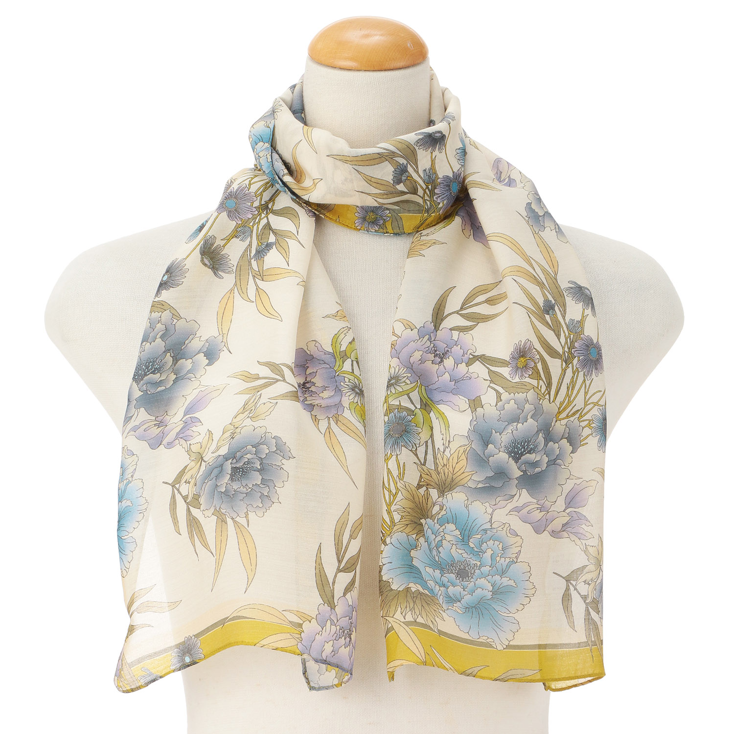 インド製 キュプラ混接触冷感ストール - 画像3