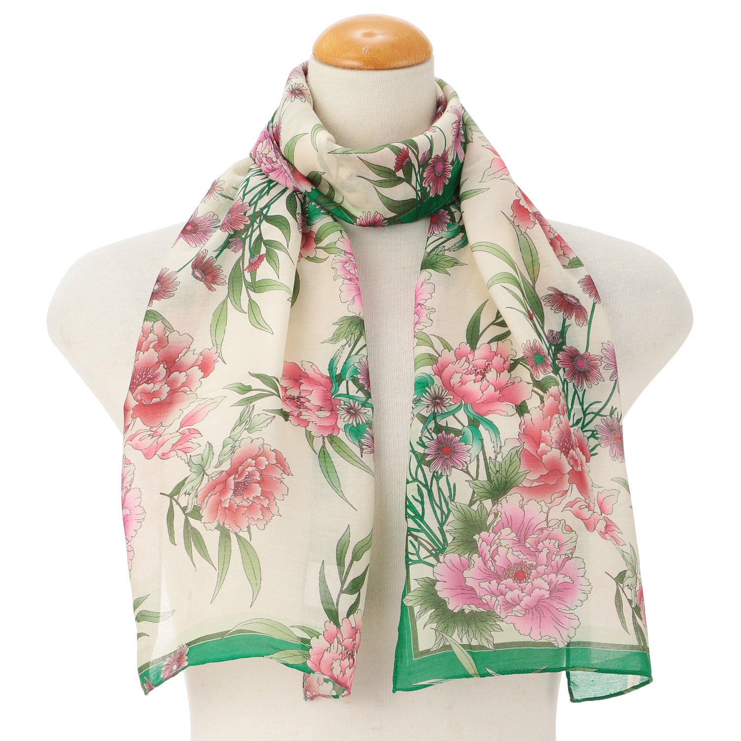 インド製 キュプラ混接触冷感ストール - 画像4