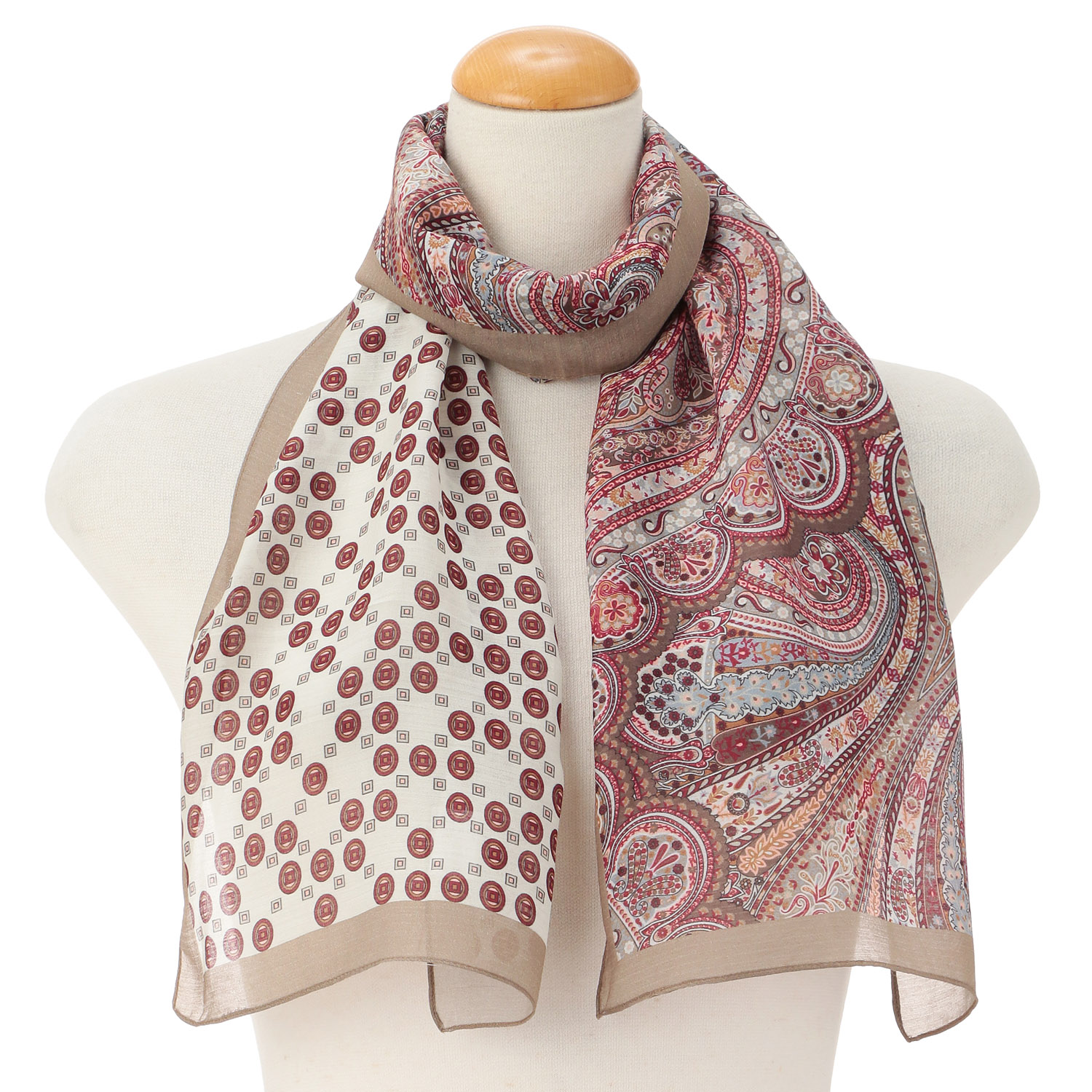 インド製 キュプラ混接触冷感ストール - 画像2