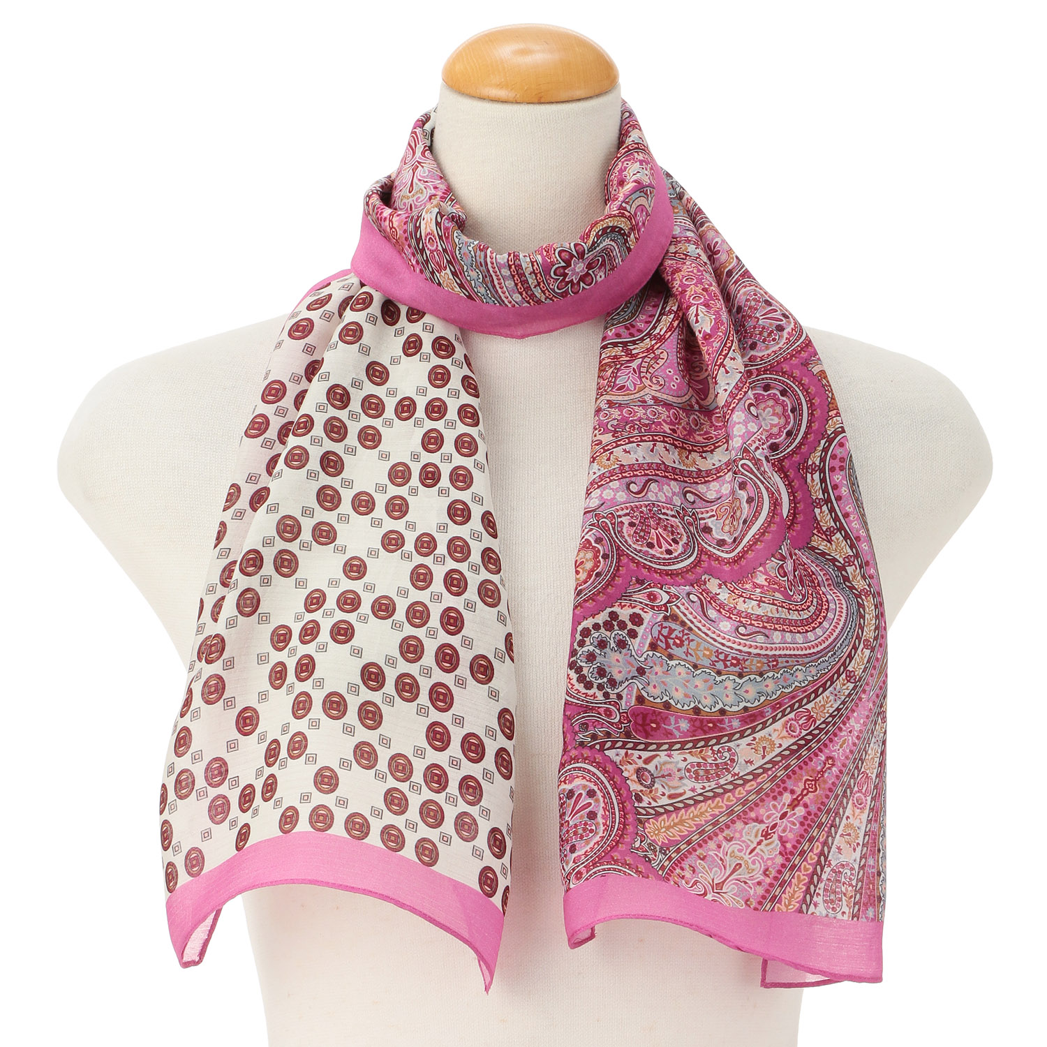 インド製 キュプラ混接触冷感ストール - 画像3