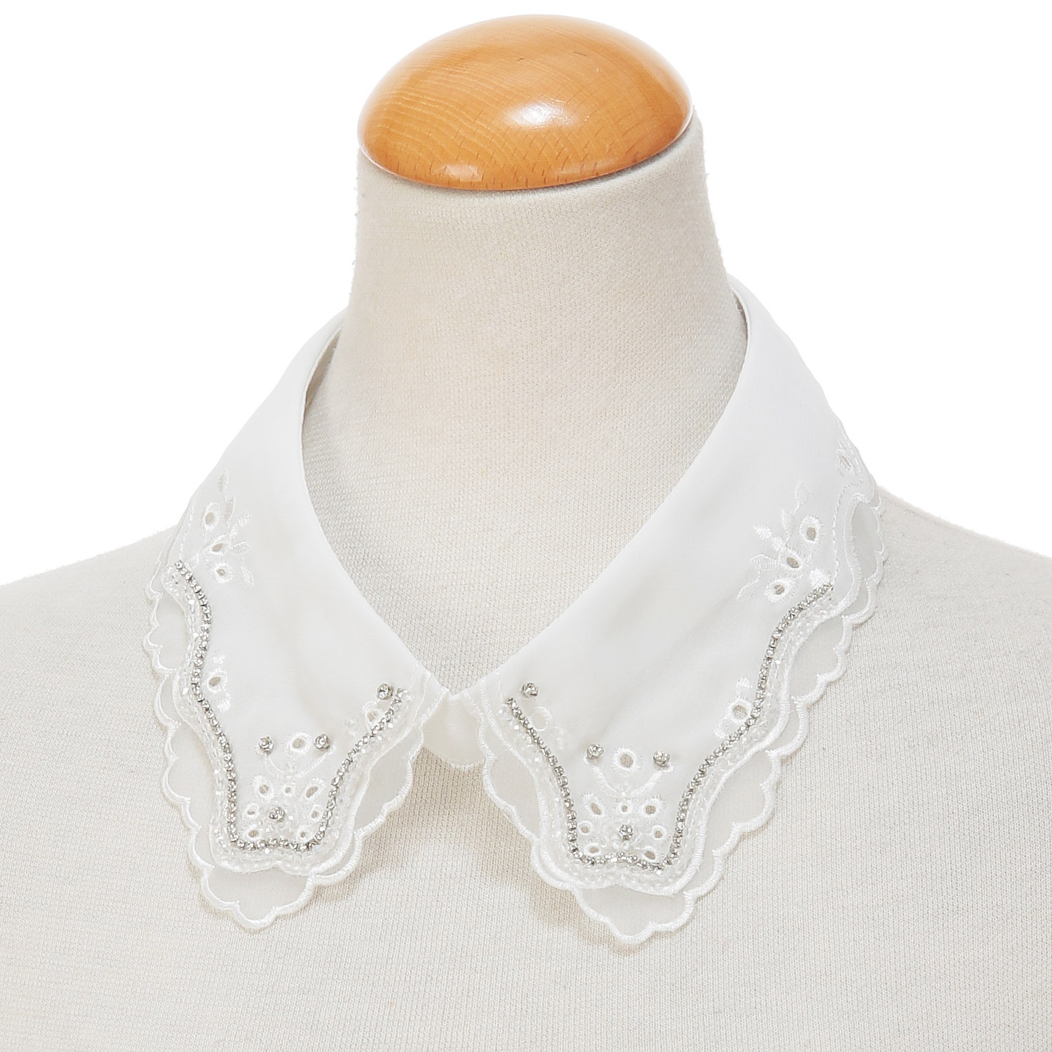 ビーズ刺繍つけ襟 - 画像1