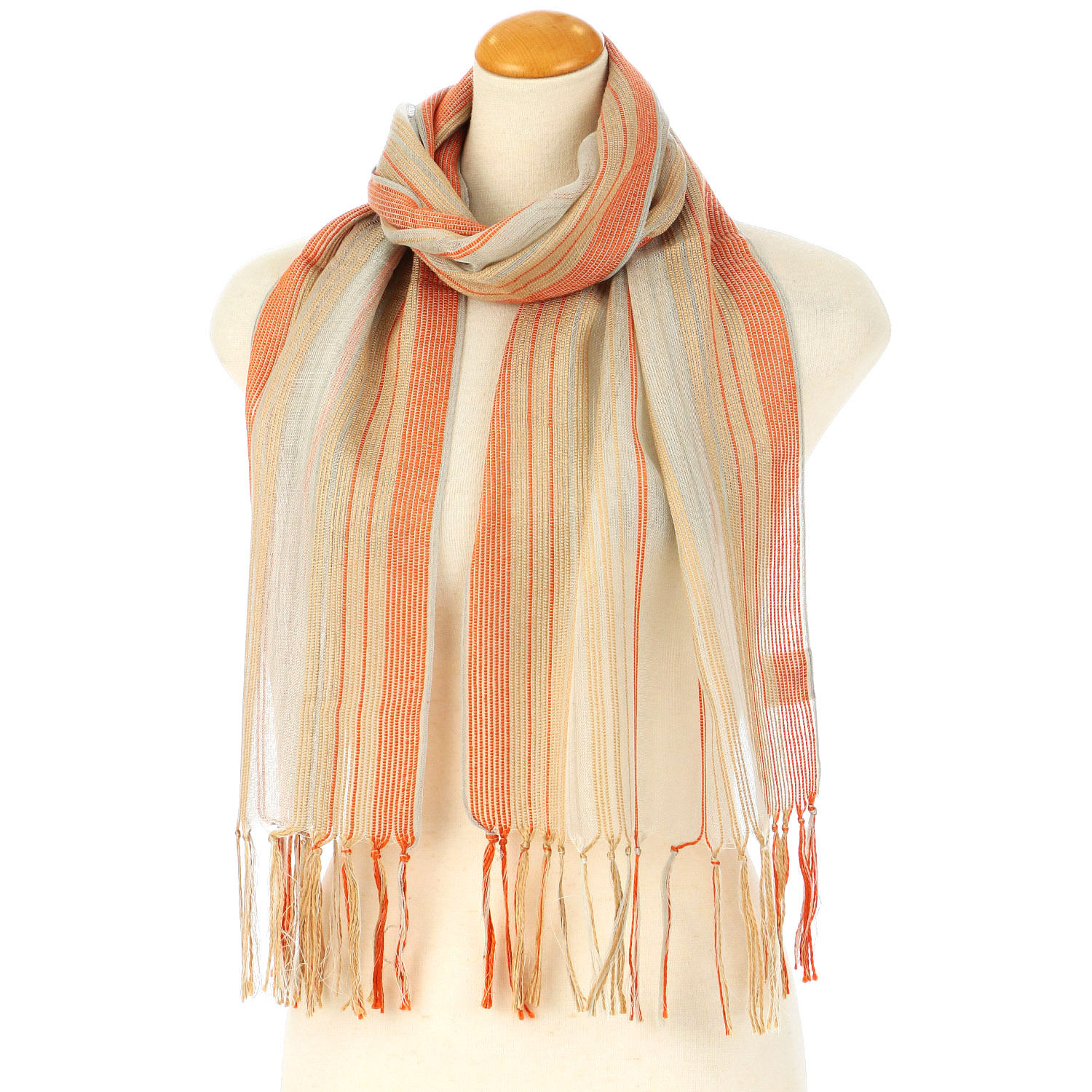 日本製 シルクストライプストール - 画像2