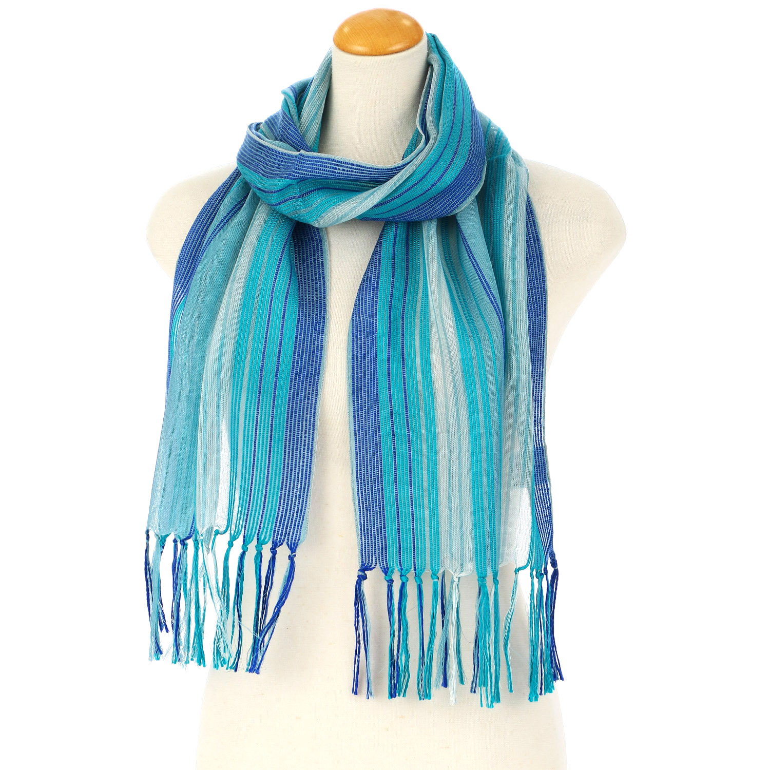 日本製 シルクストライプストール - 画像4