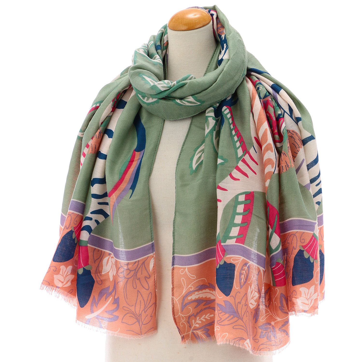 シマウマプリント大判ストール - 画像4