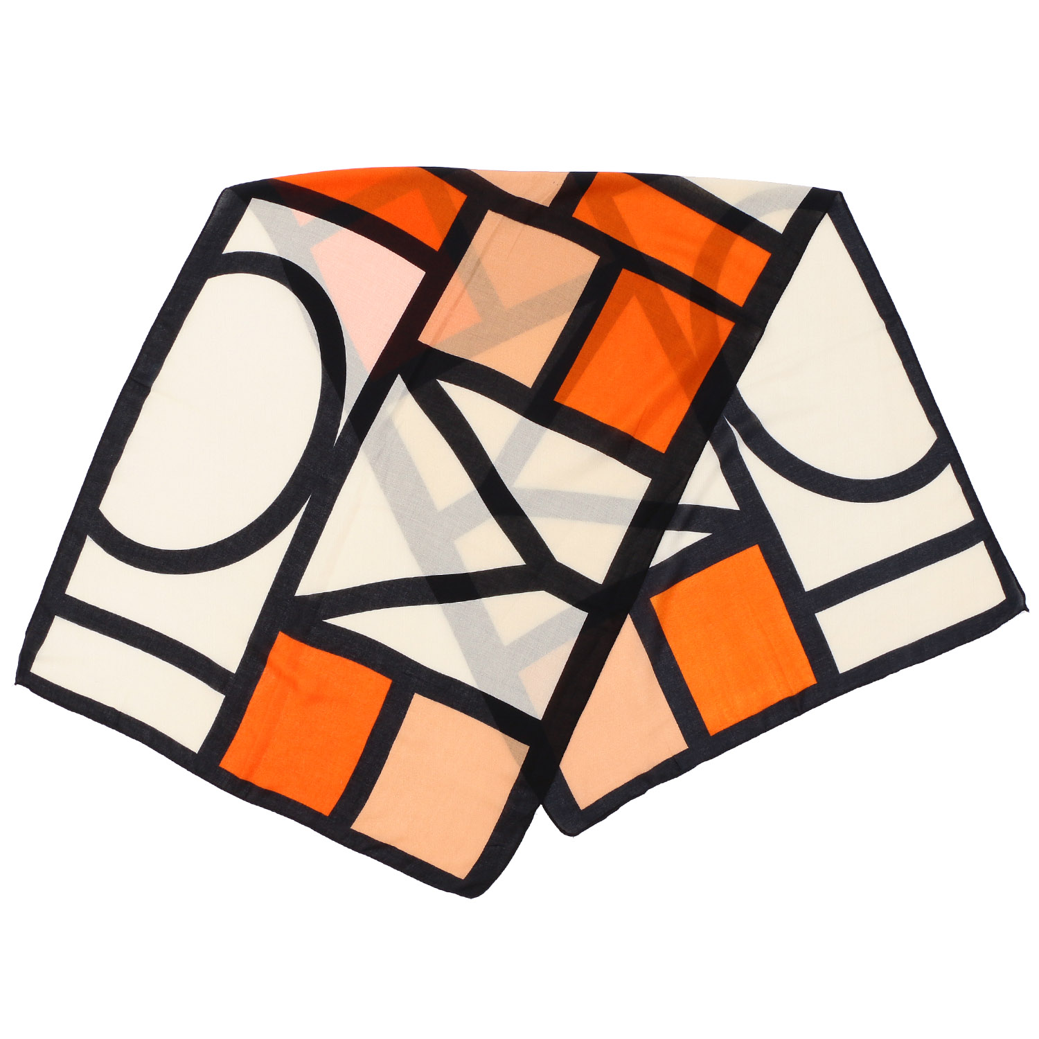 幾何柄ストール - 画像2