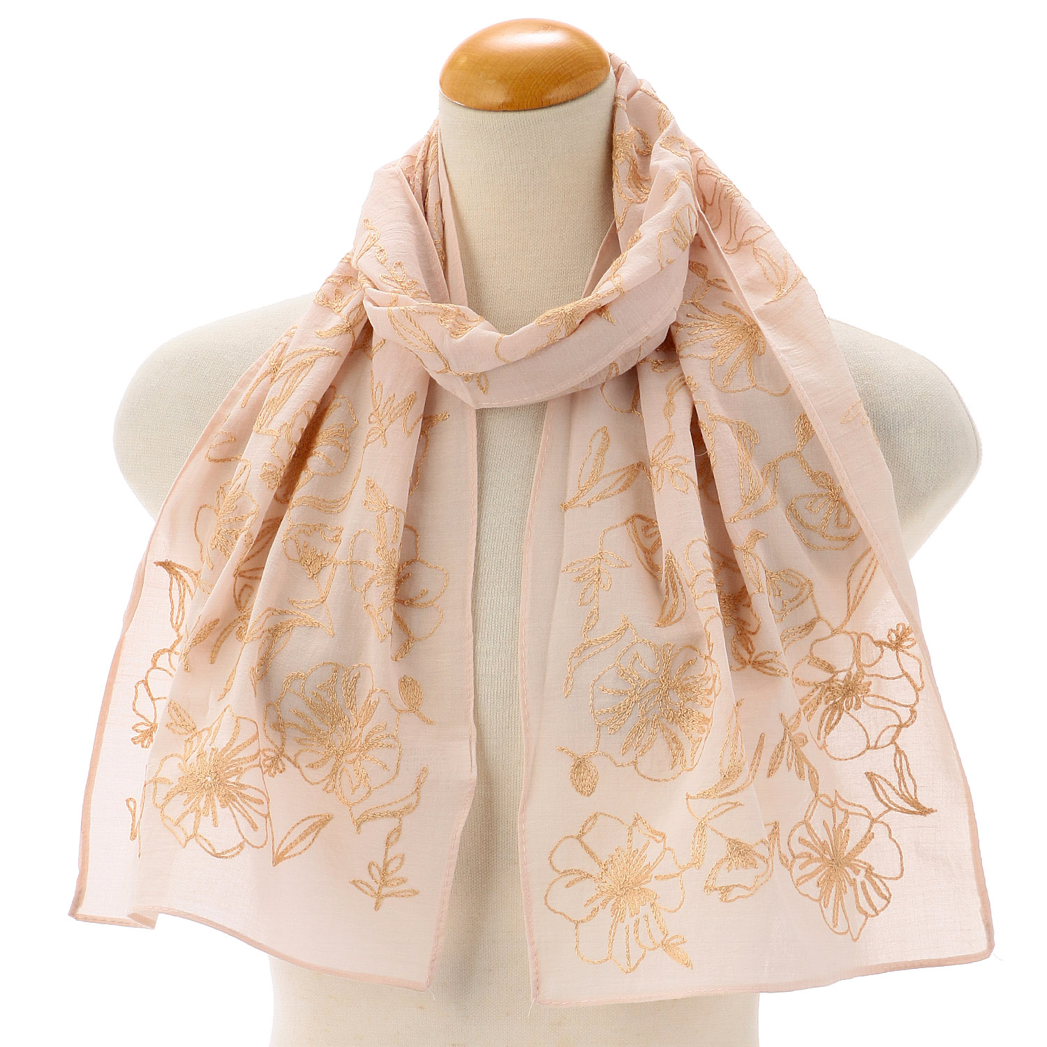 コットン刺繍ストール - 画像4