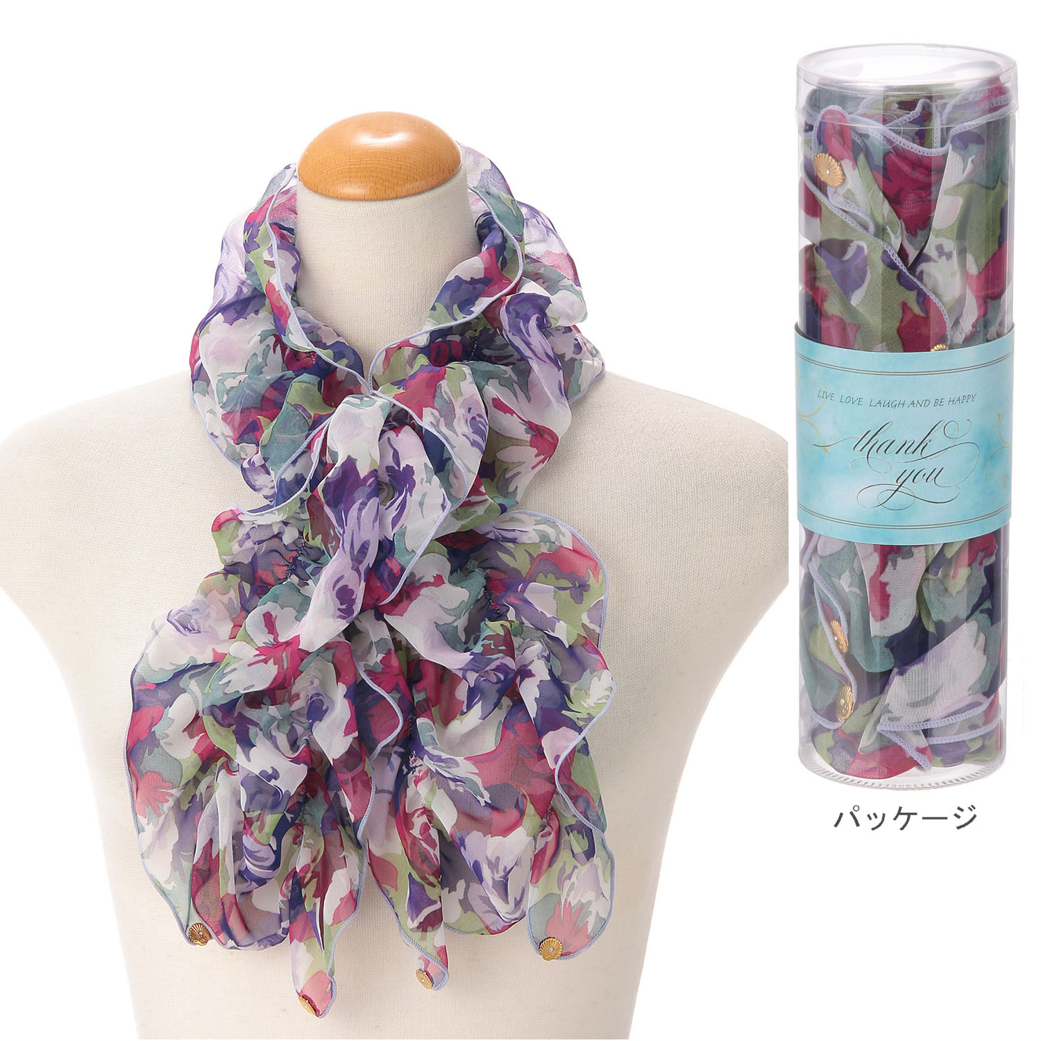 パッケージ入り 日本製 Ballett シャーリングストール - 画像1