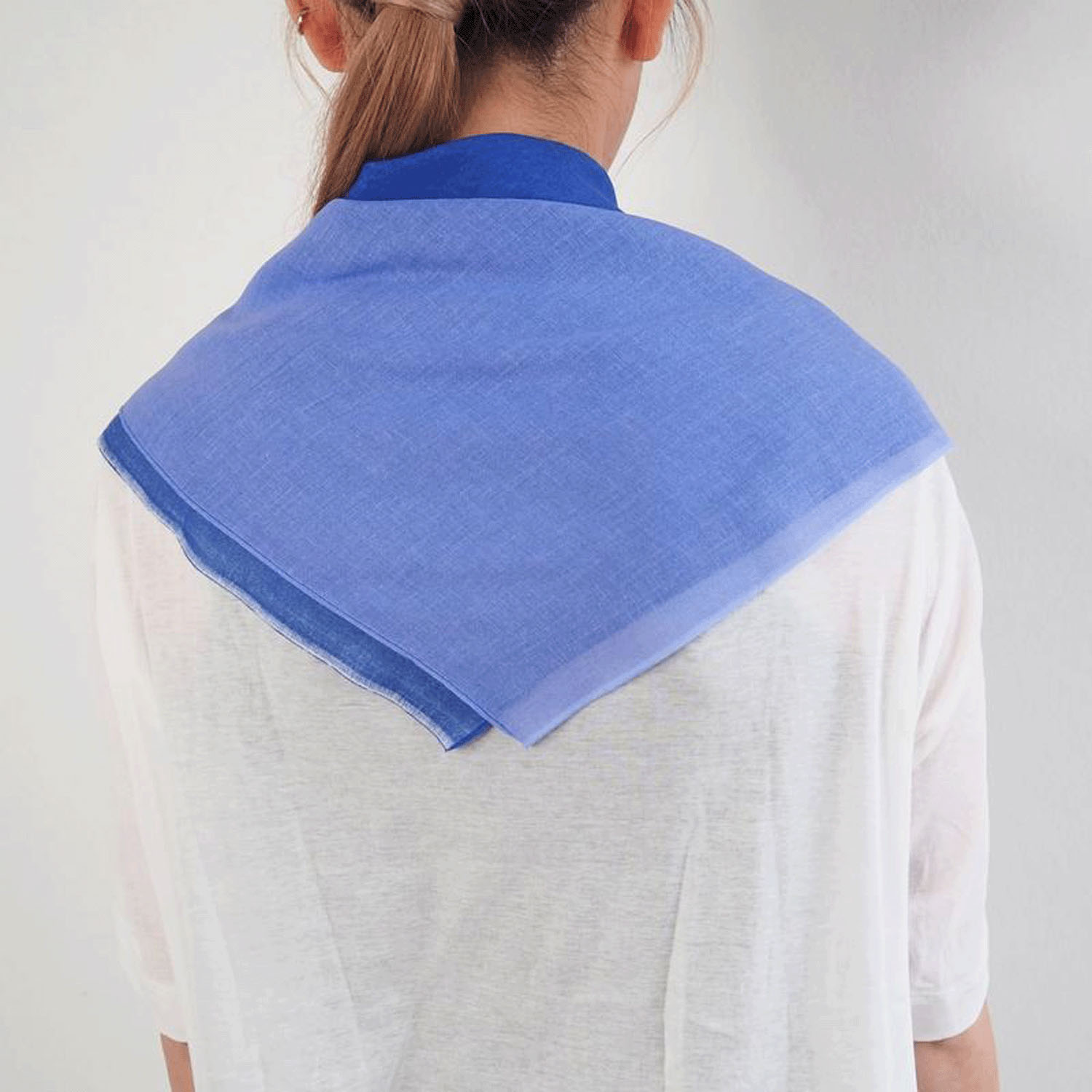 日本製 おさんぽスカーフ バイカラー 62×62 - 画像17