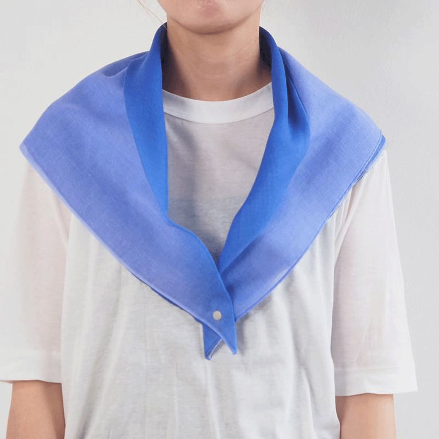 日本製 おさんぽスカーフ バイカラー 62×62