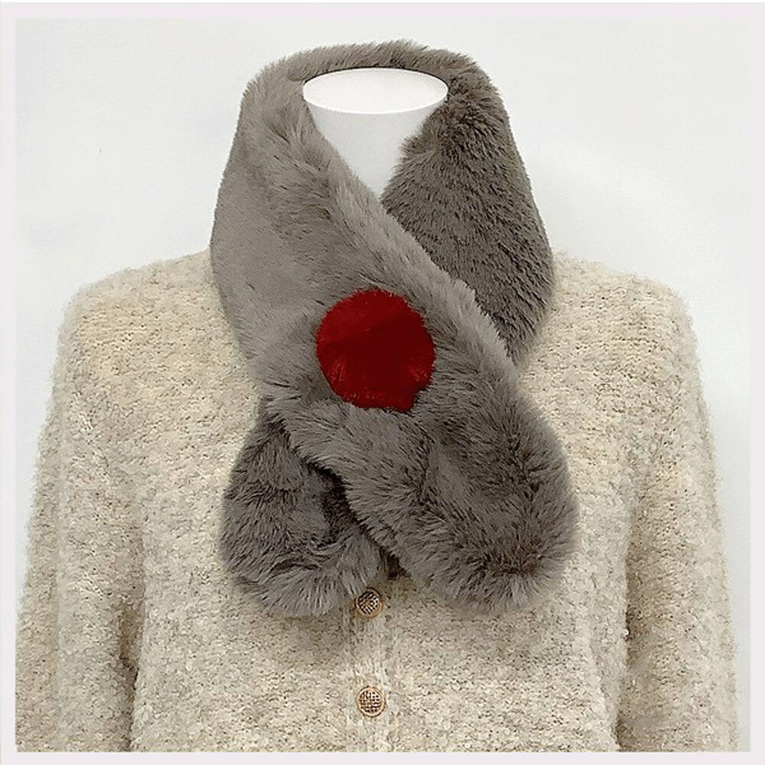 ボンボンエコファーマフラー - 画像1