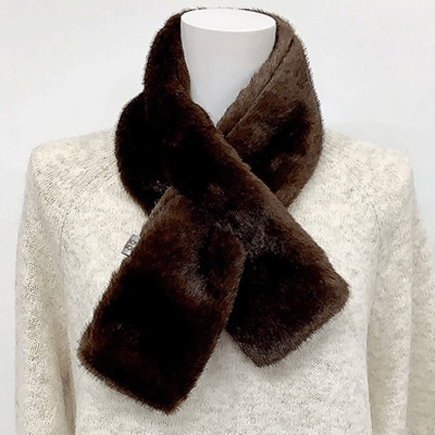 ミンク調エコファーマフラー - 画像1