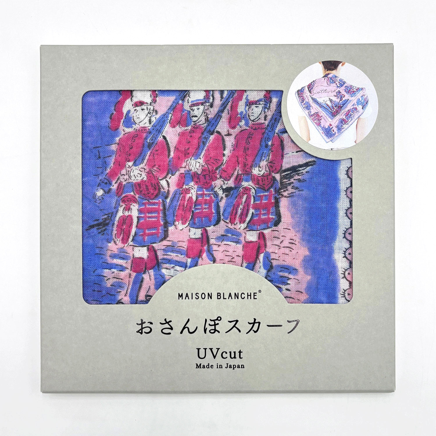 日本製 おさんぽスカーフ 62×62 - 画像2