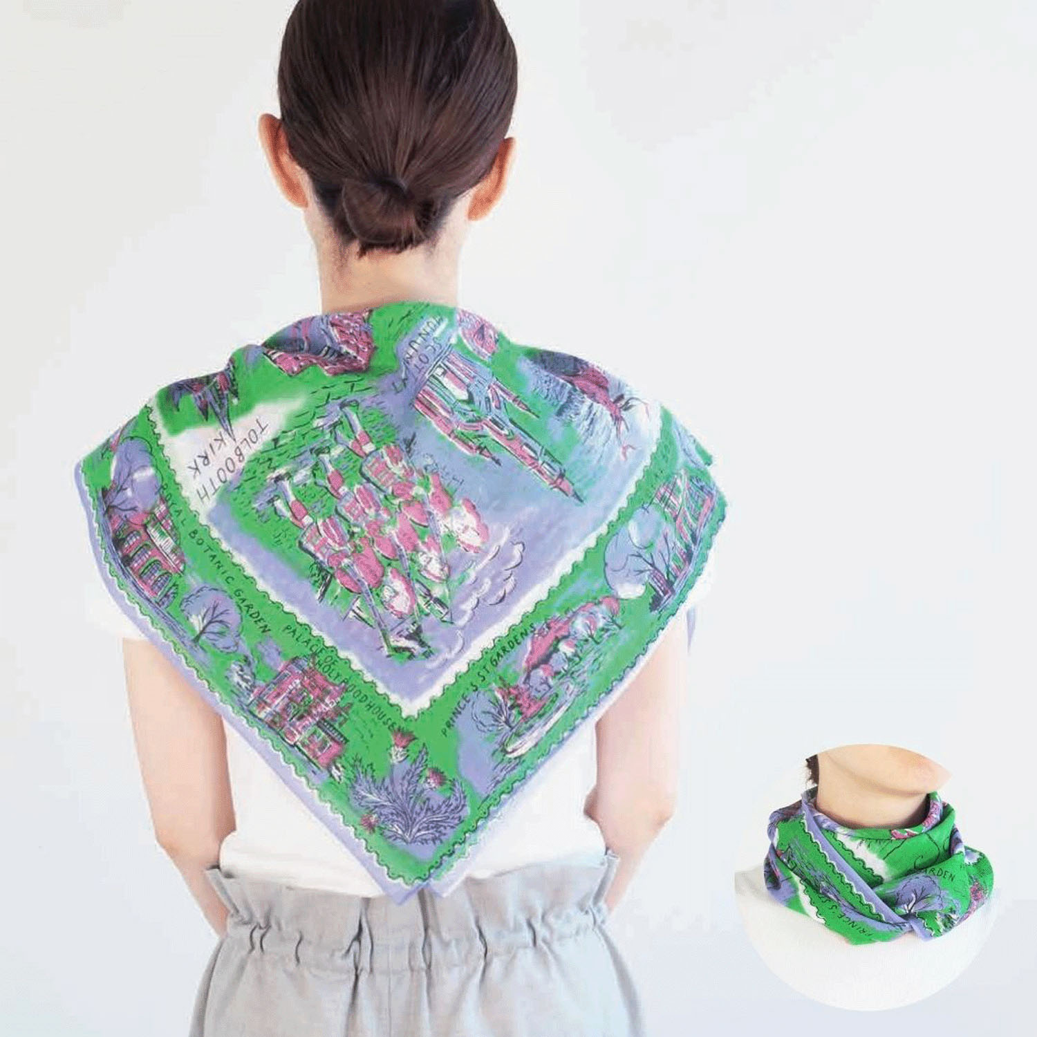 日本製 おさんぽスカーフ 62×62 - 画像6