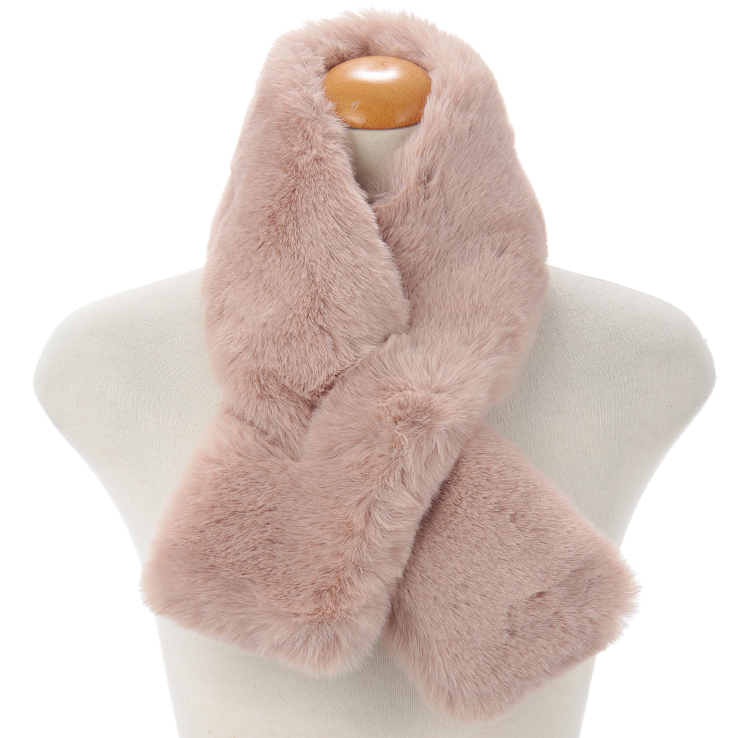 フェイクファー無地 差込マフラー - 画像6