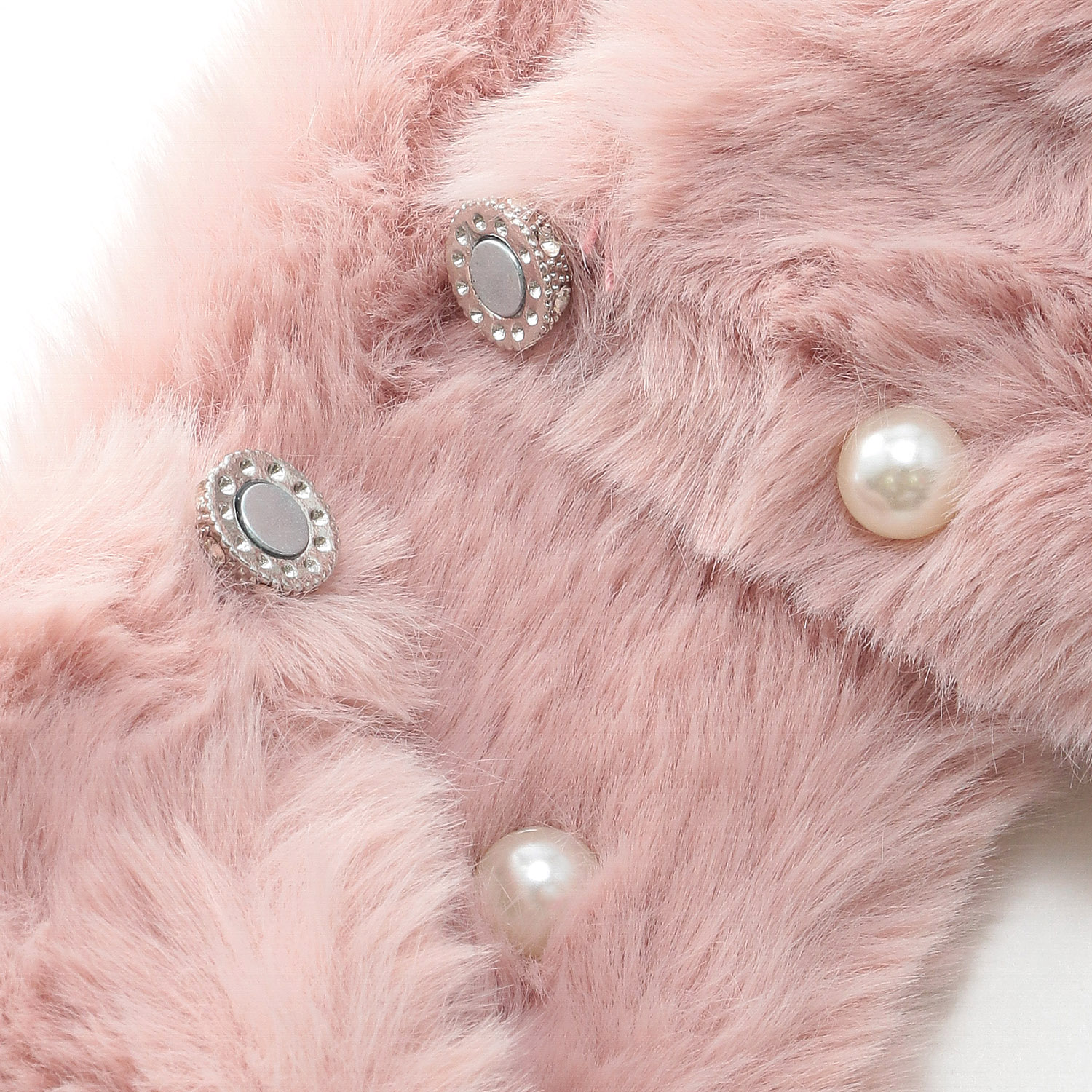 フェイクファーパール マグネット付きプチマフラー - 画像8