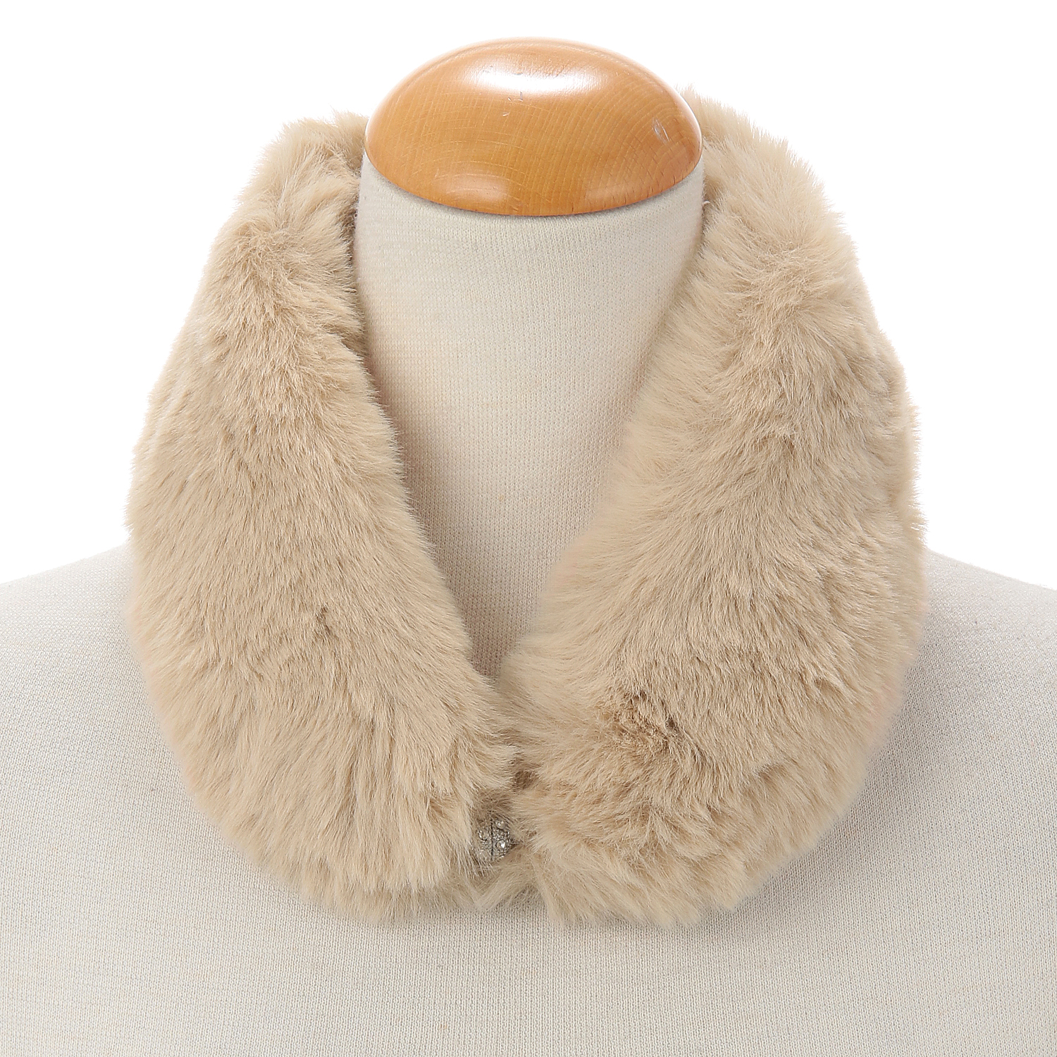 【シルバーグレー、パープル終了】フェイクファー マグネット付きプチマフラー - 画像5