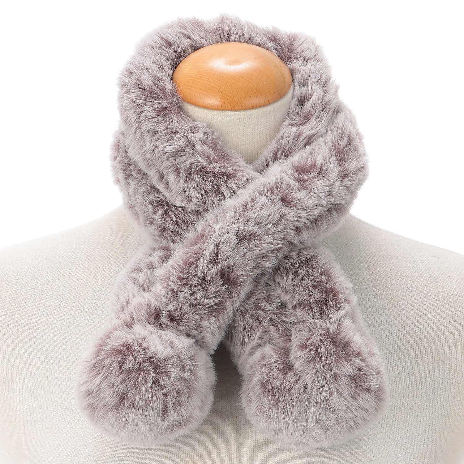 フェイクファースノートップ 2連差込みマフラー - 画像3