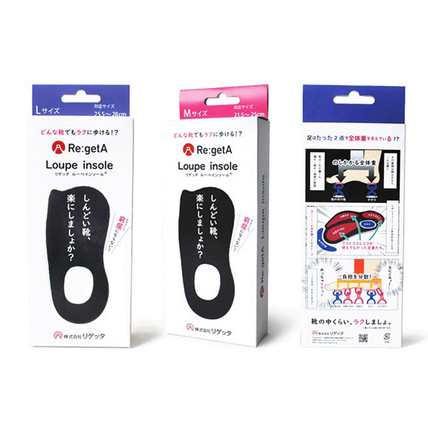 【好評 日本製インソール】リゲッタ ルーペインソール - 画像1
