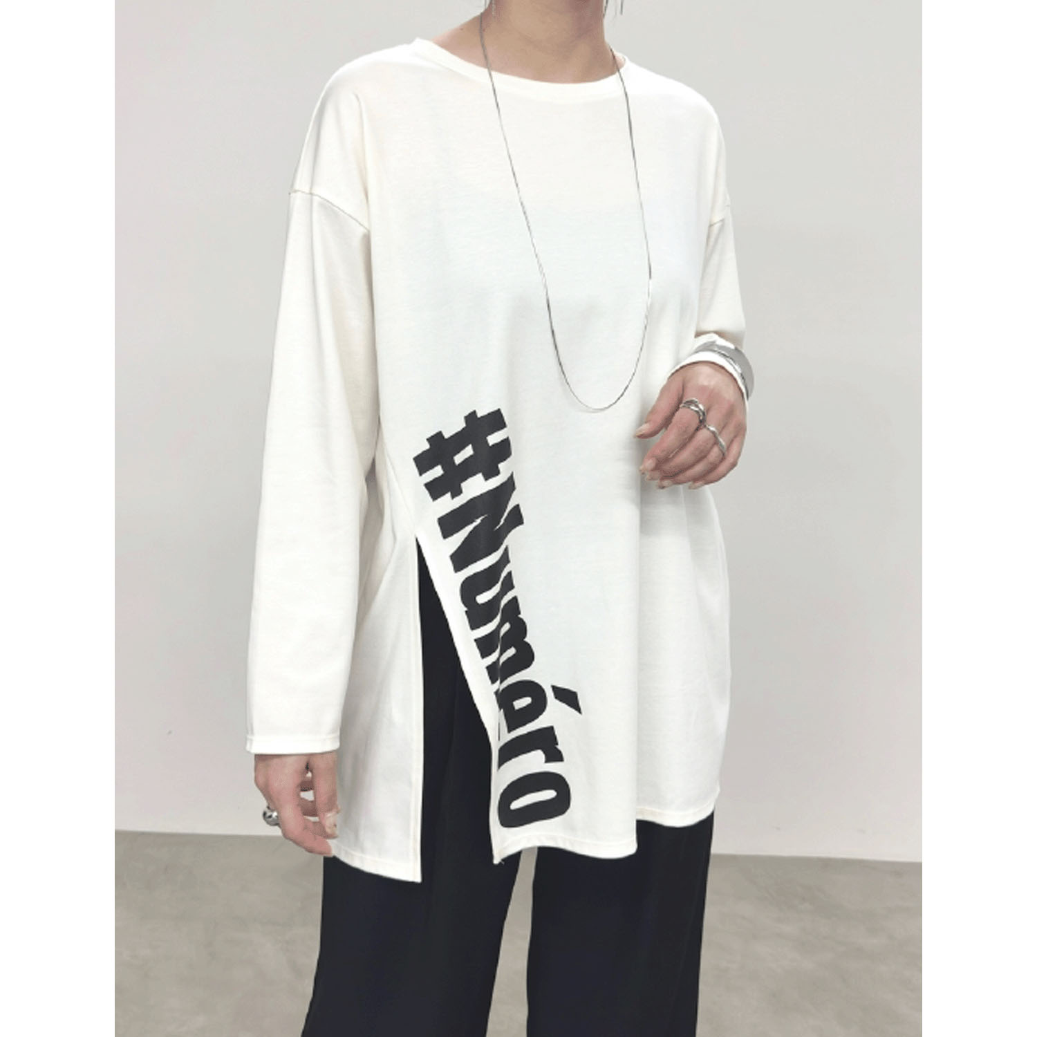 NUS フロントスリットビッグロゴT