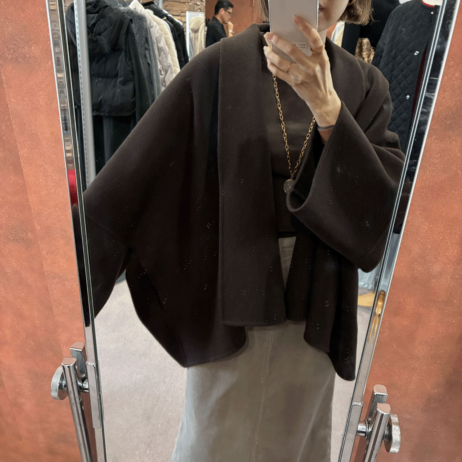 【Inata Live】一珠 B7 リバー仕立ウールコート - 画像12